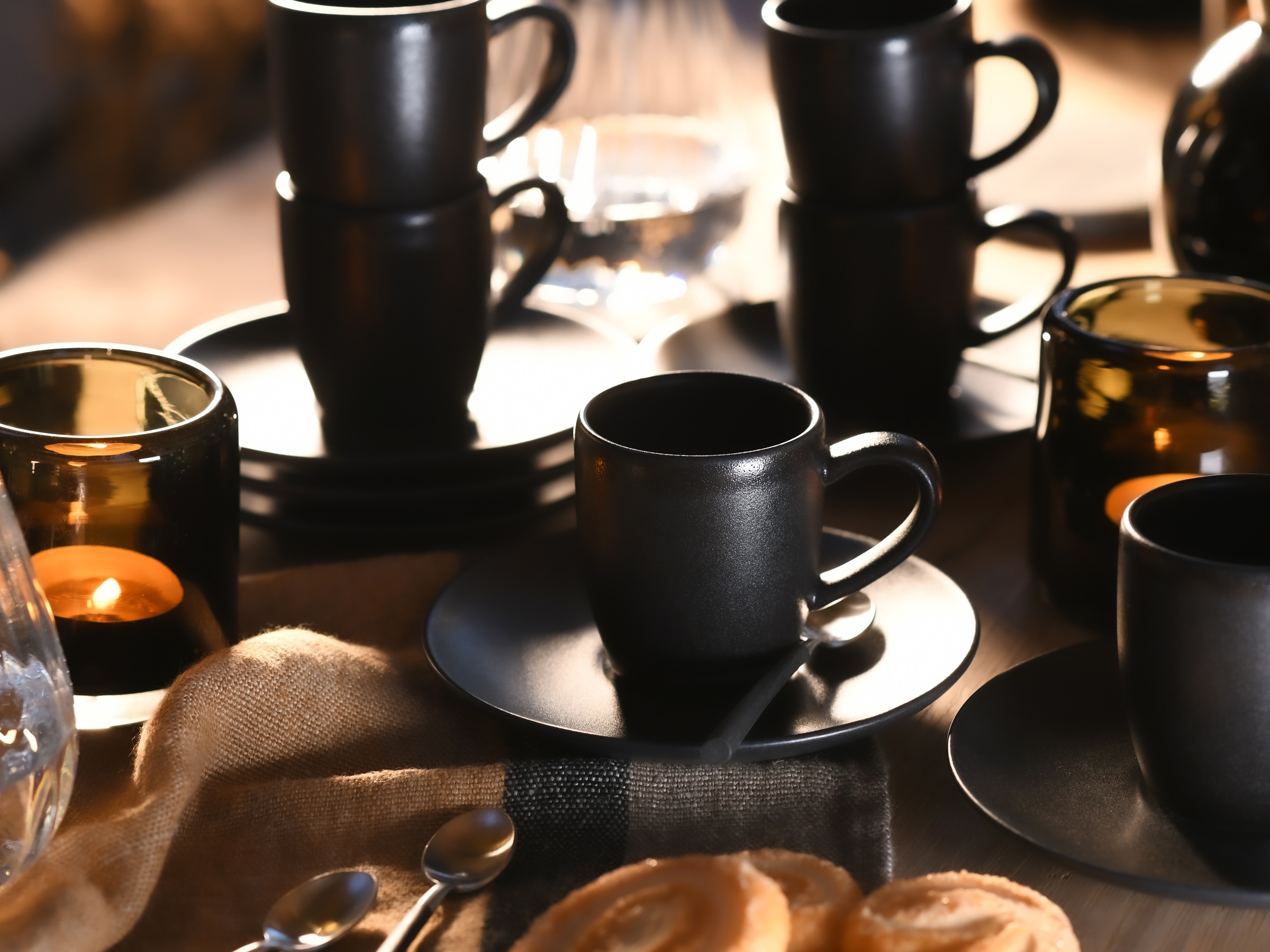 CreaTable Espressotasse »Soft Touch Black« 12-teilig, inkl. Untertasse