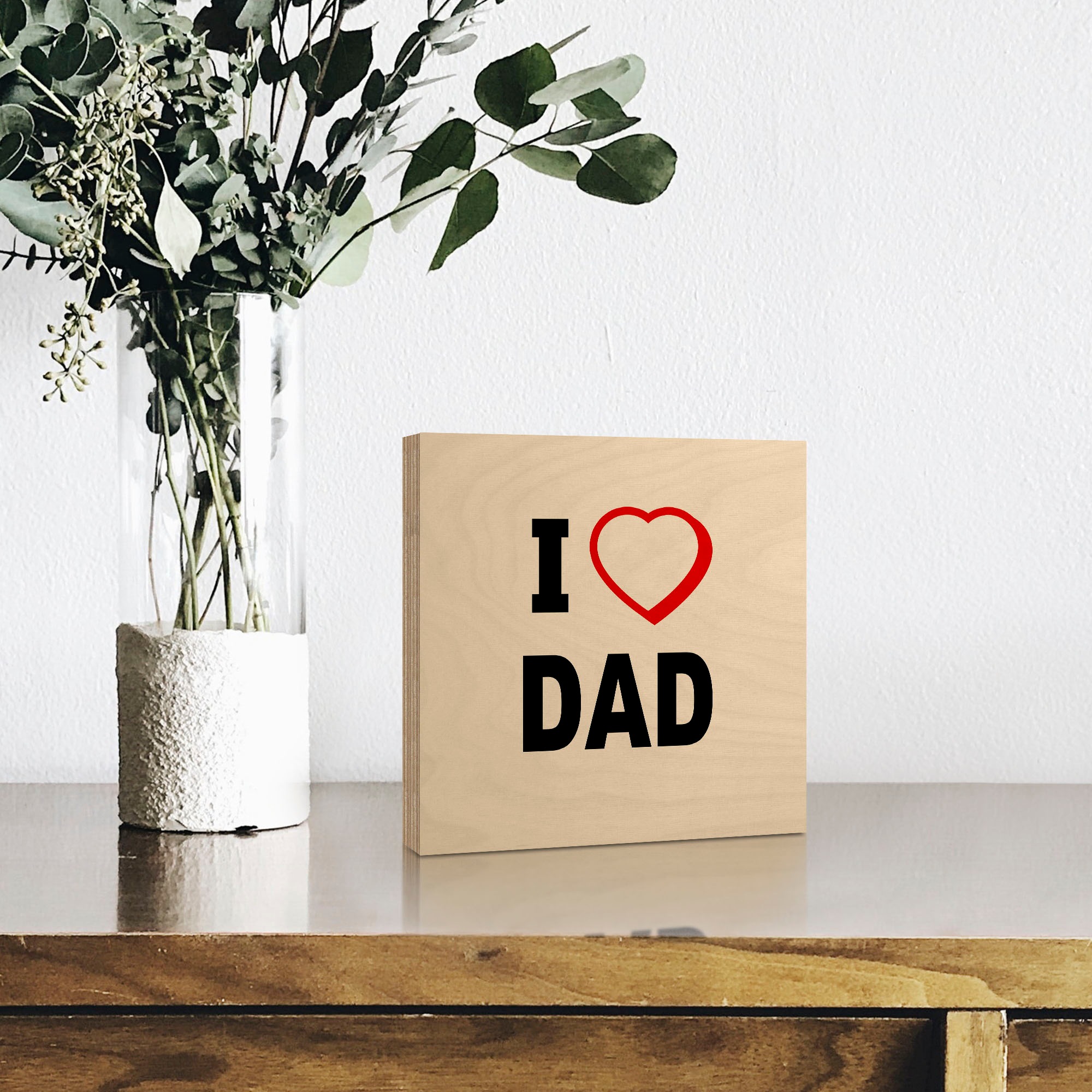 Artland Holzbild »Ich liebe Papa«, Sprüche & Texte, (1 St.)