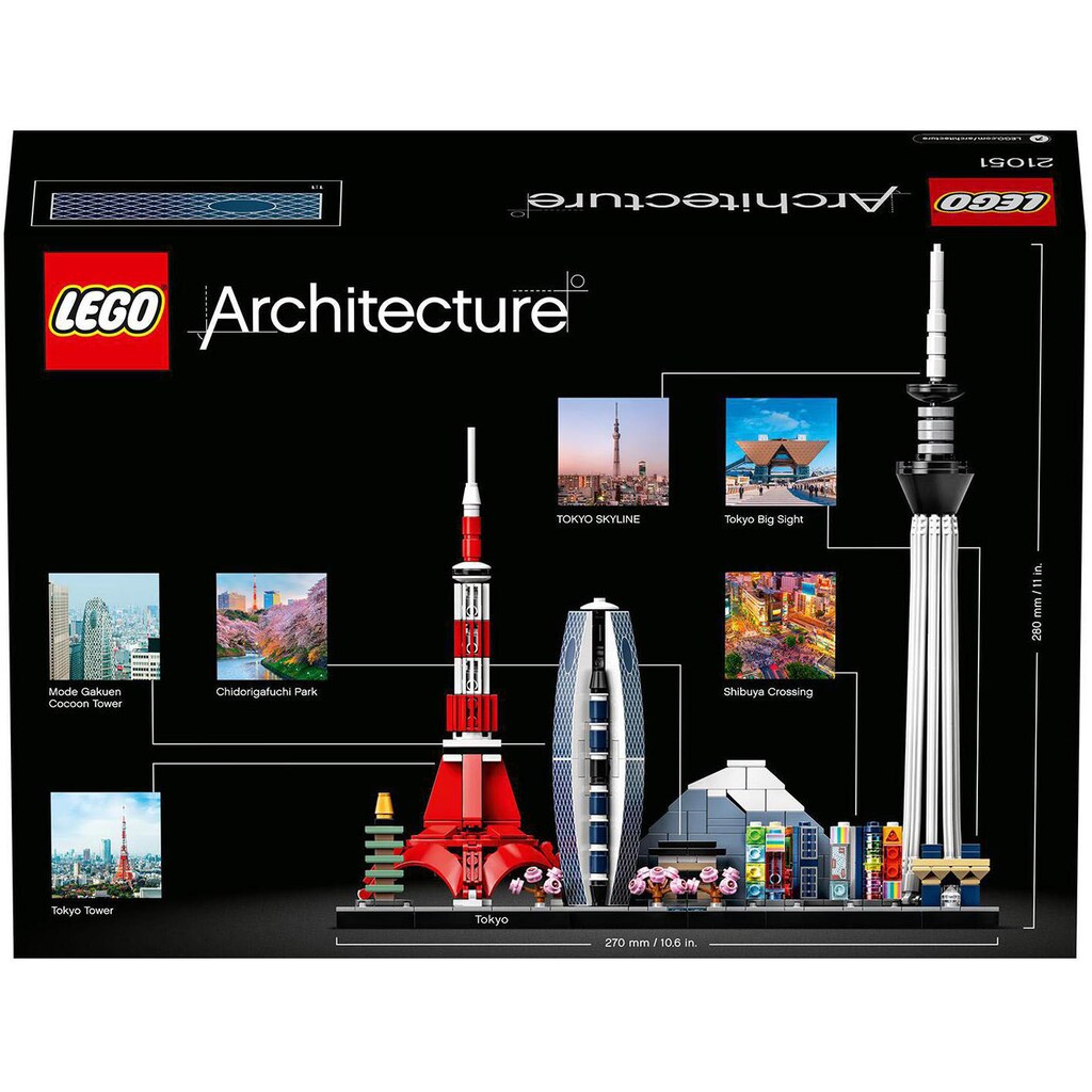 LEGO® Konstruktionsspielsteine »Tokio (21051), LEGO® Achritecture«, (547 St.)