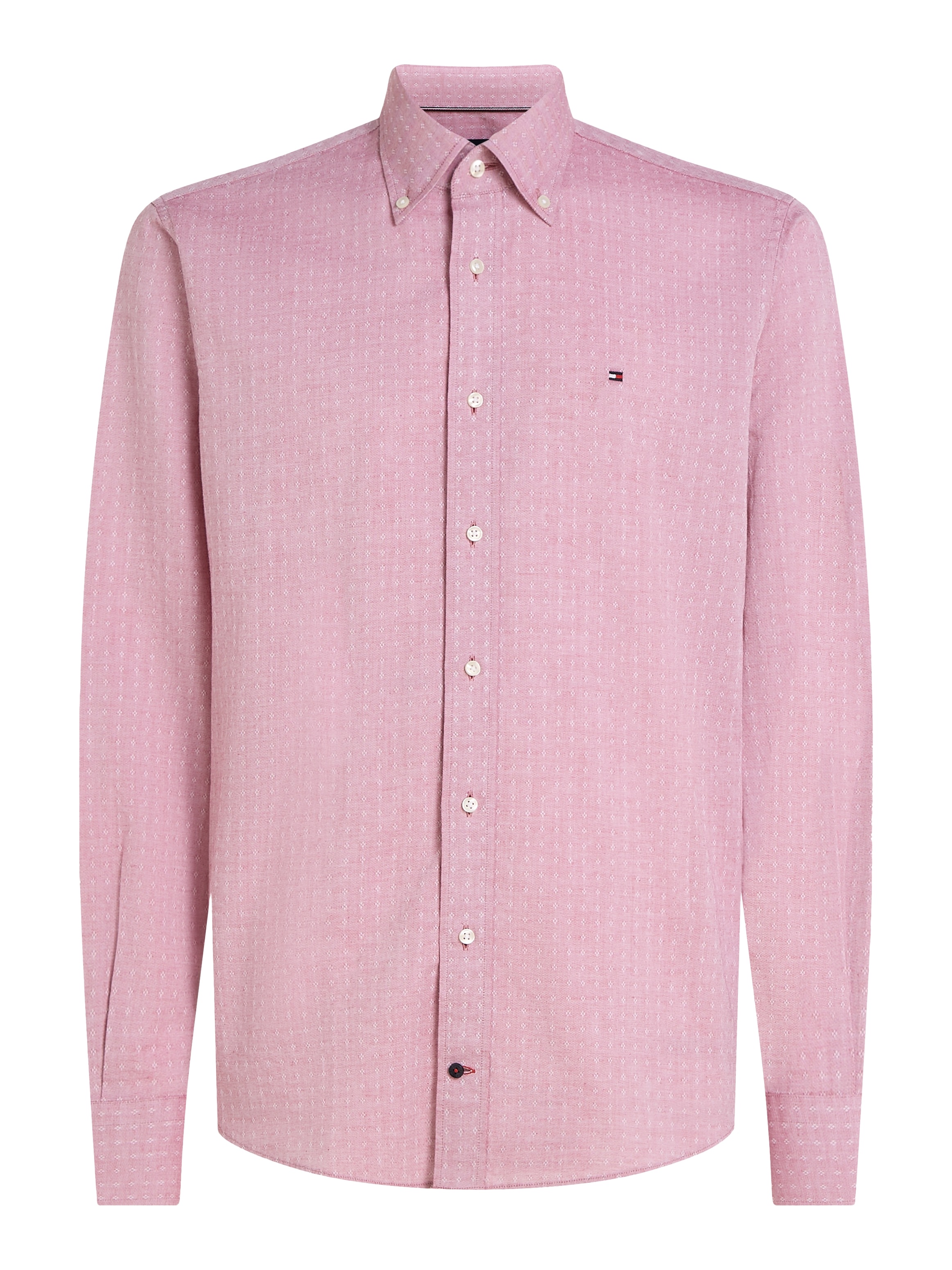 Tommy Hilfiger Langarmhemd »CL W-OXFORD DOBBY RF SHIRT«, mit dezenter Labelflag auf der Brust