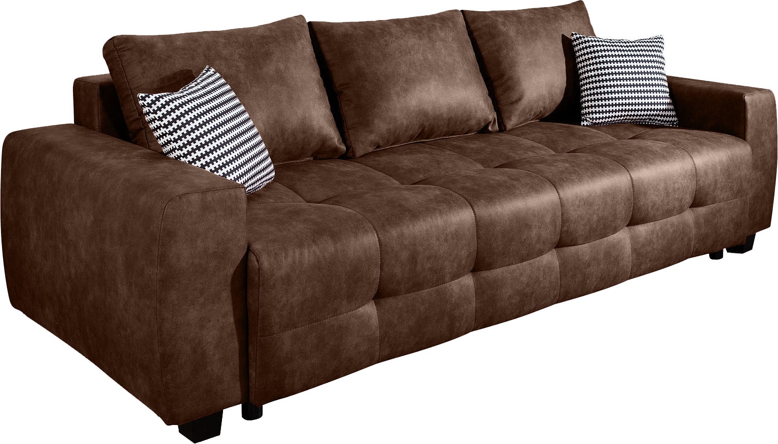 COLLECTION AB Schlafsofa »Bella, B: 241 cm, Liegefl. 142x194 cm« mit Bettfunktion, Bettkasten & 2 Zierkissen, Federkern