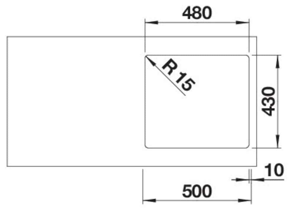 Blanco Edelstahlspüle »SOLIS 450-IF« 1 Stk. tlg. zum wechselseitigen Einbau geeignet