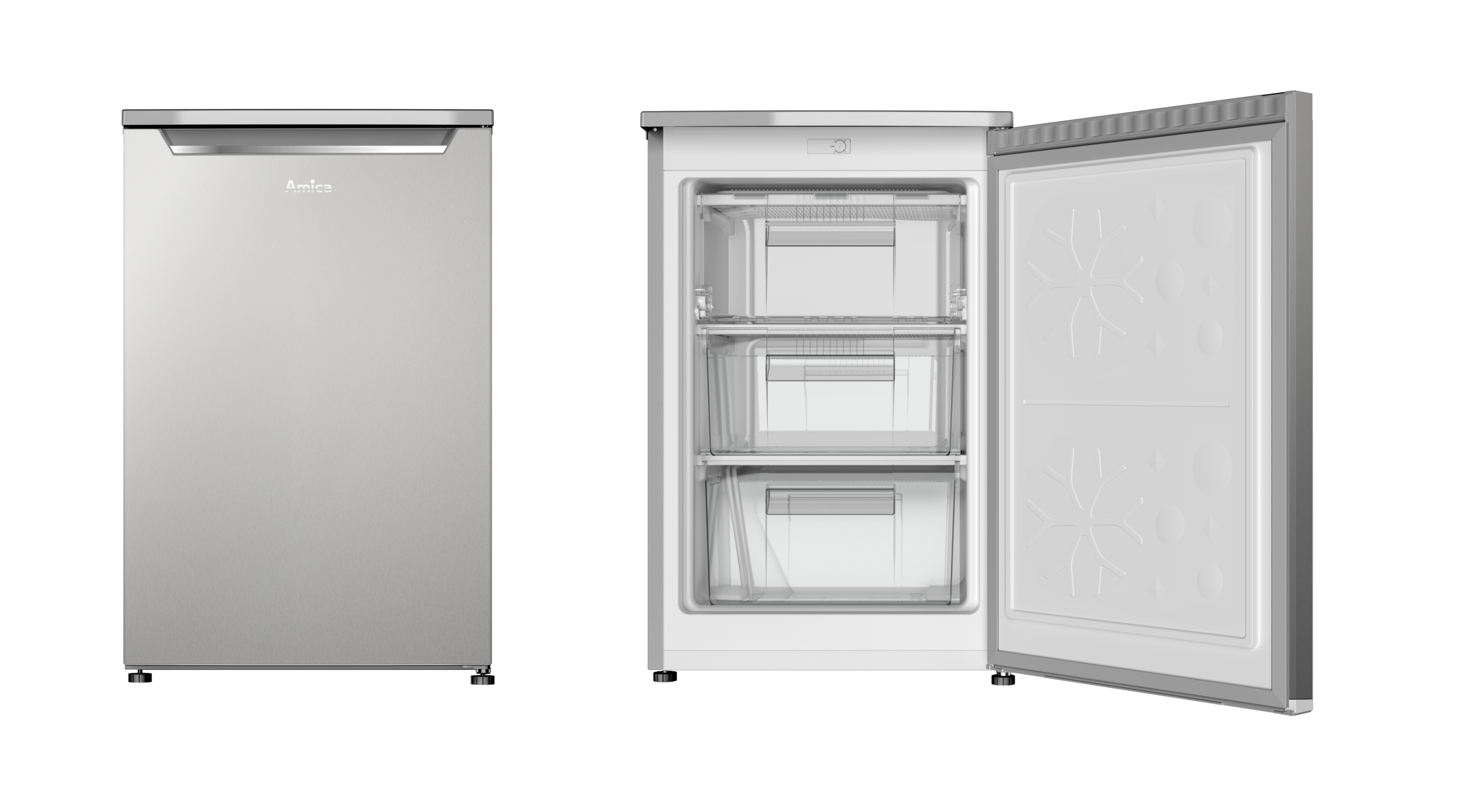Amica Gefrierschrank »GS 321 125 E« 85 cm hoch 55 cm breit Leise Power für Tiefkühlvorräte – passt in jede Ecke