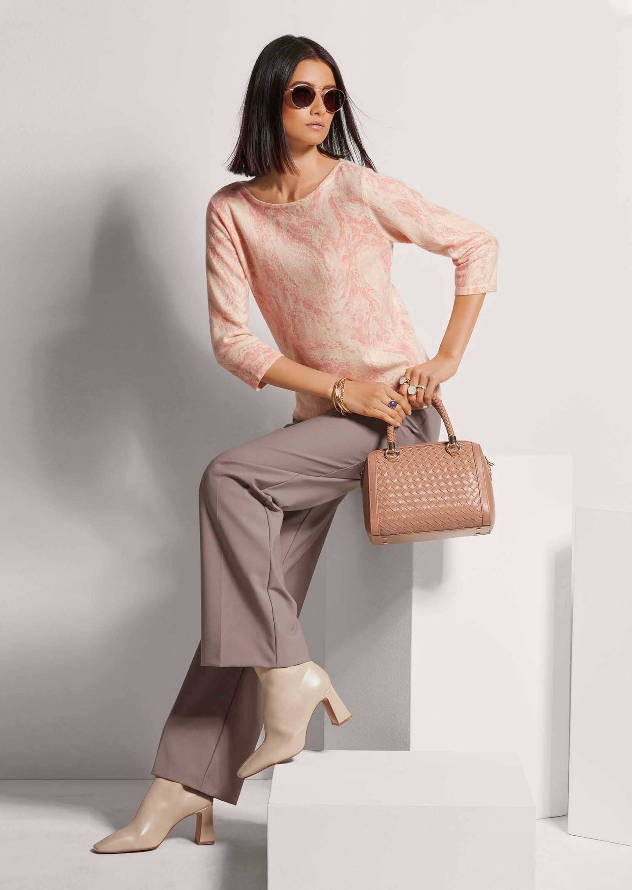 MADELEINE Longpullover »Pullover V-Pullover mit Kaschmir«