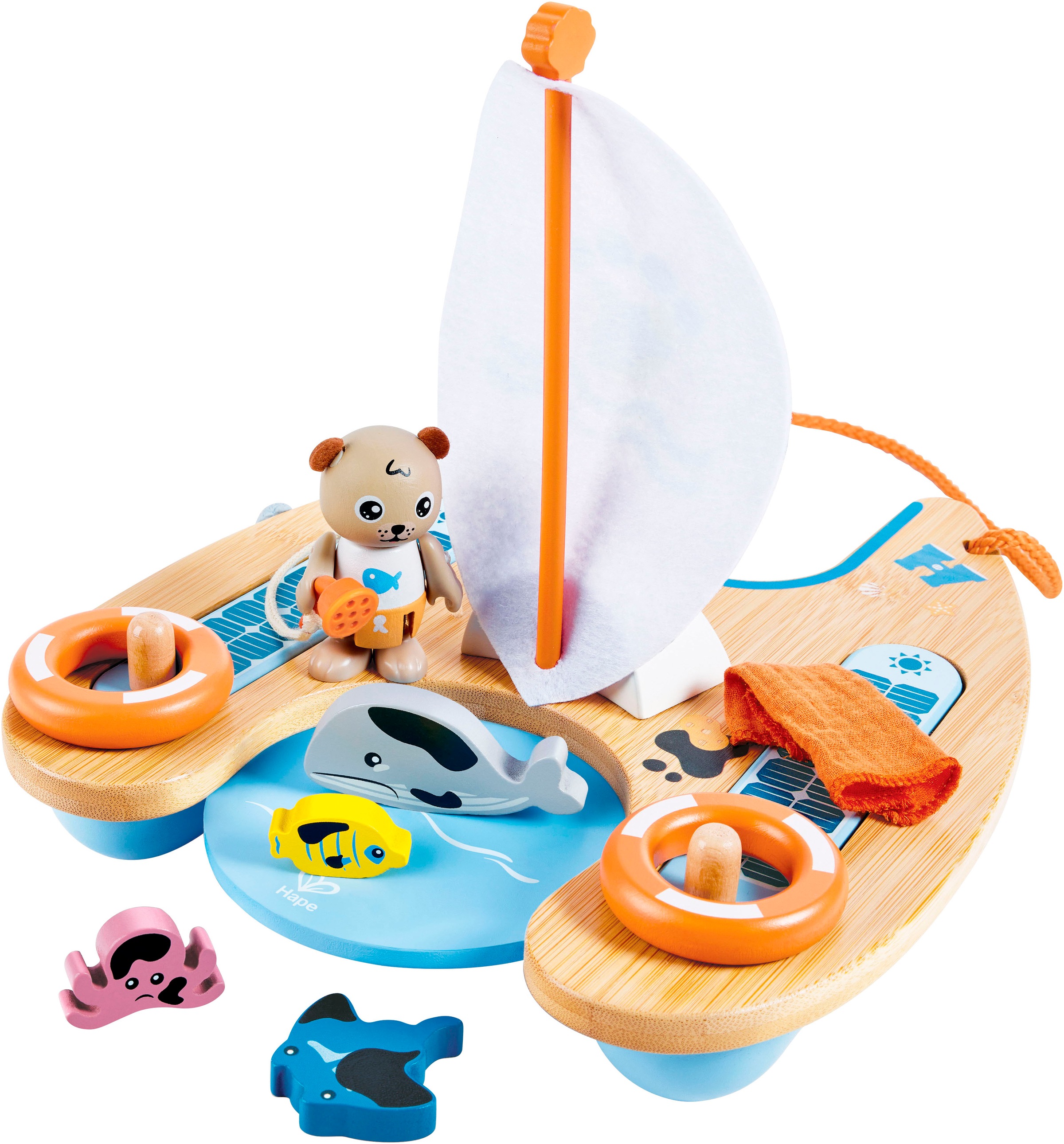 Hape Spielwelt »Green Planet Explorers, Ben’s Catamaran«