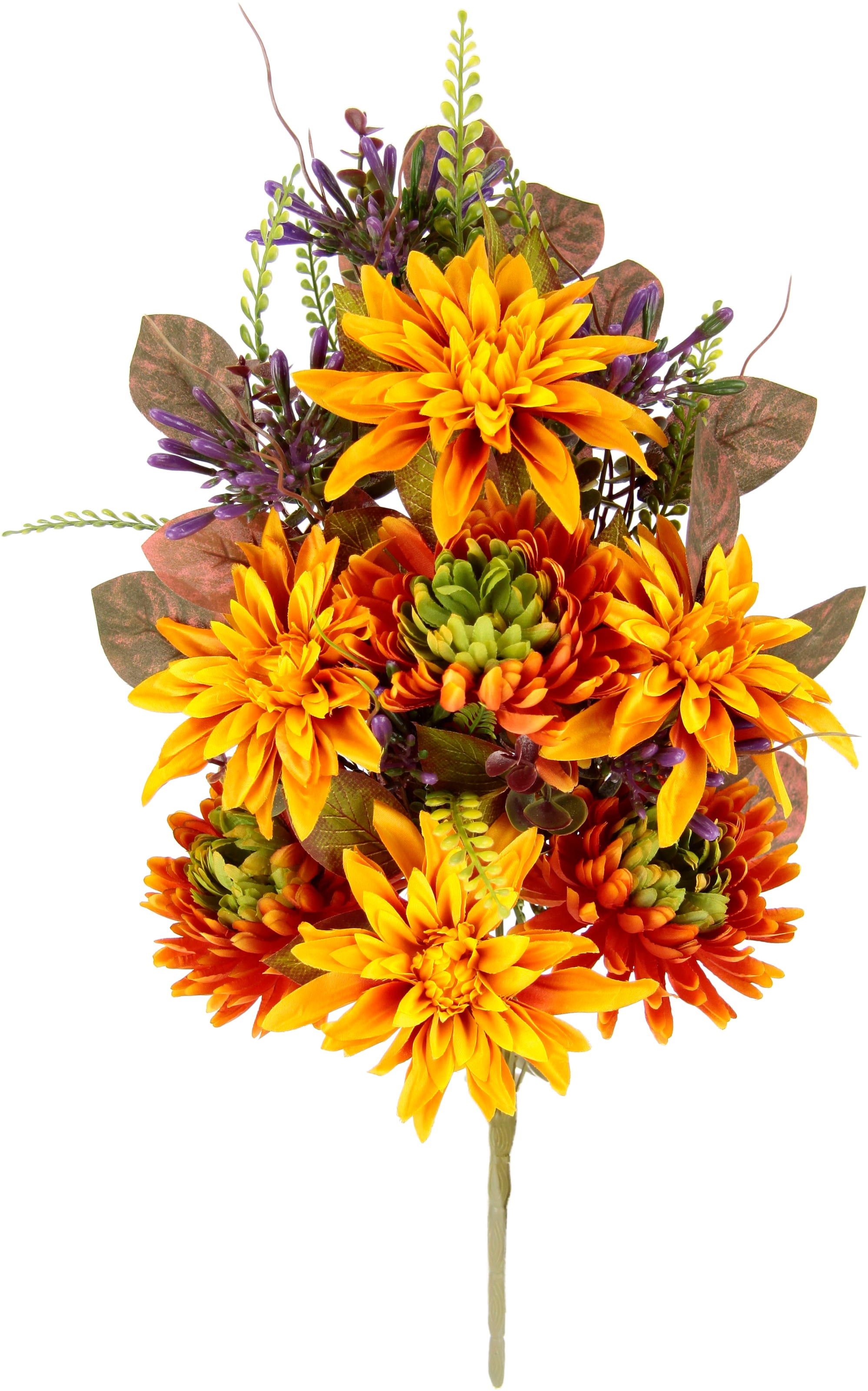 Kunstblume »Chrysanthemen und Dahlien«, Künstliche Blumen Chrysanthemenstrauß Bouquet