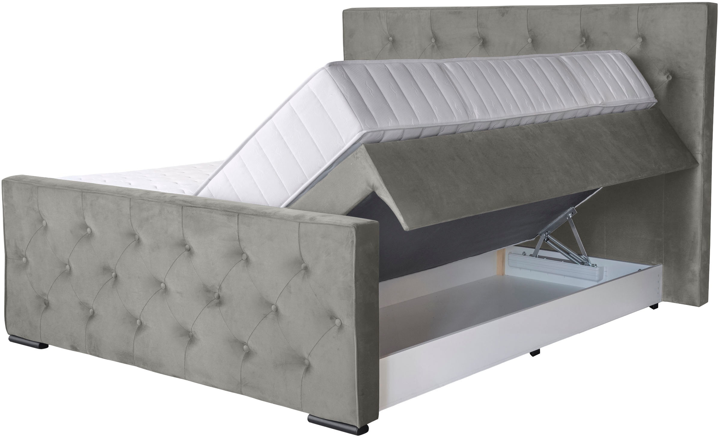 COLLECTION AB Boxspringbett »Florence inkl. Kingsize (28 cm) Matratze (H3) mit integriertem Topper«, inkl. Bettkasten, erhältlich in der Breite 180 cm