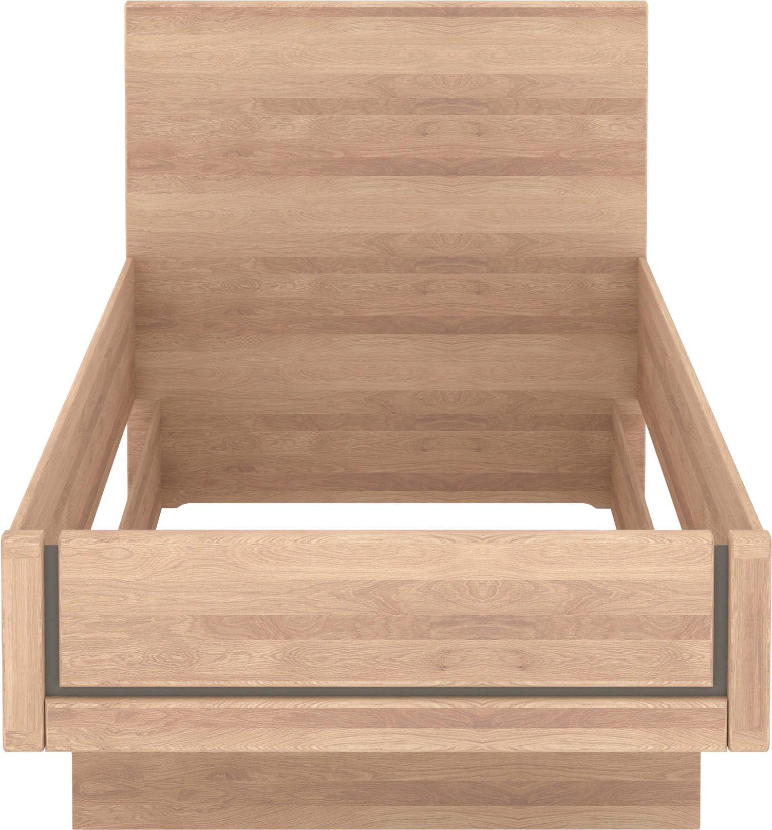 Musterring Holzbett »Sorrent, Bettgestell, Bettrahmen, teilmassiv Eiche«, (MADE IN GERMANY), Eiche teilmassiv, Liegehöhenverstellung, Stollenfußteil