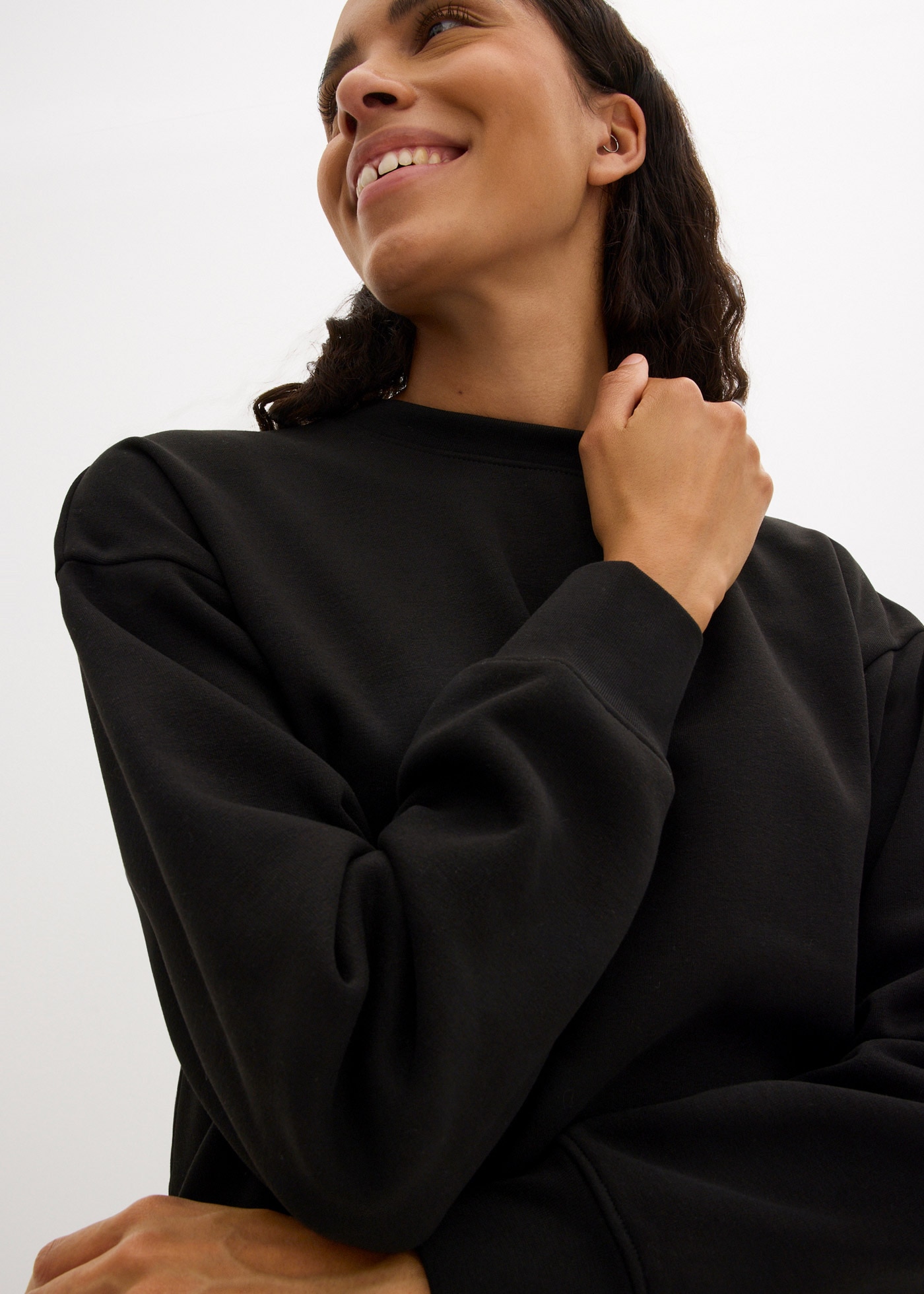 bonprix Sweatkleid »Oversized Sweatkleid« Ohne Taschen Oversized Sweatkleid