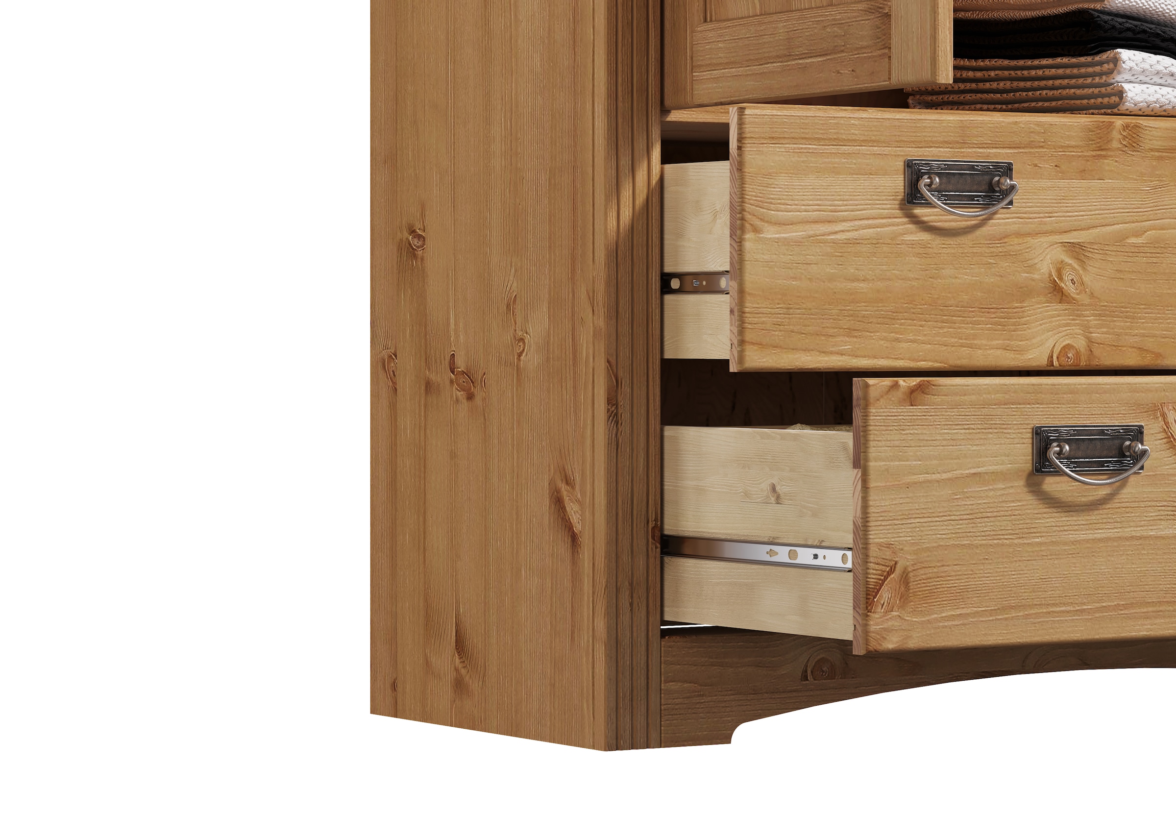 OTTO home Wäscheschrank »Konrad« 2 Breiten: 94/133 cm H/T ca. 132/39 cm,  aus massiver Kiefer, mit viel Stauraum