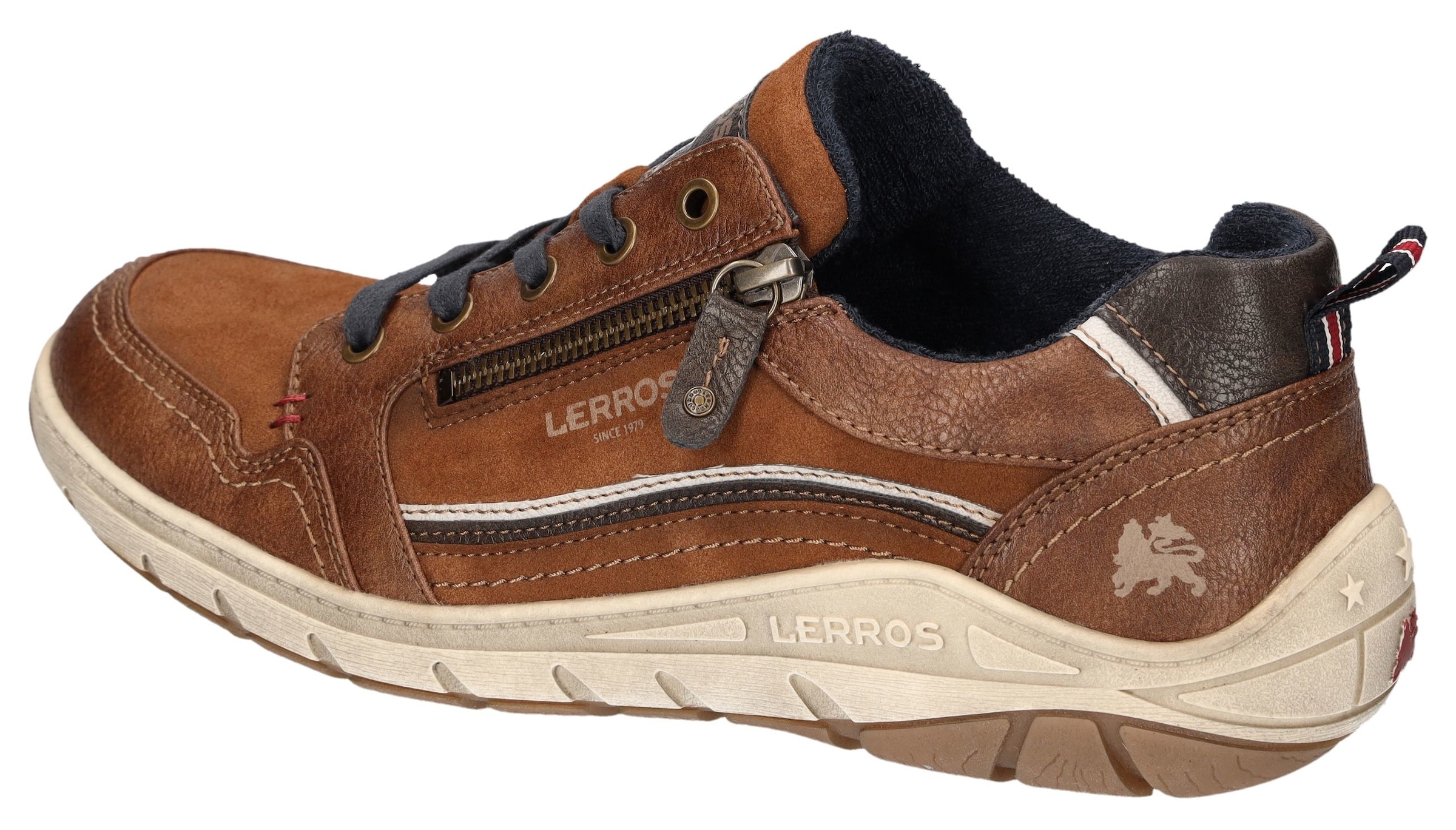 LERROS Sneaker  Schnürschuh, Freizeitschuh, Halbschuh mit Reißverschluss