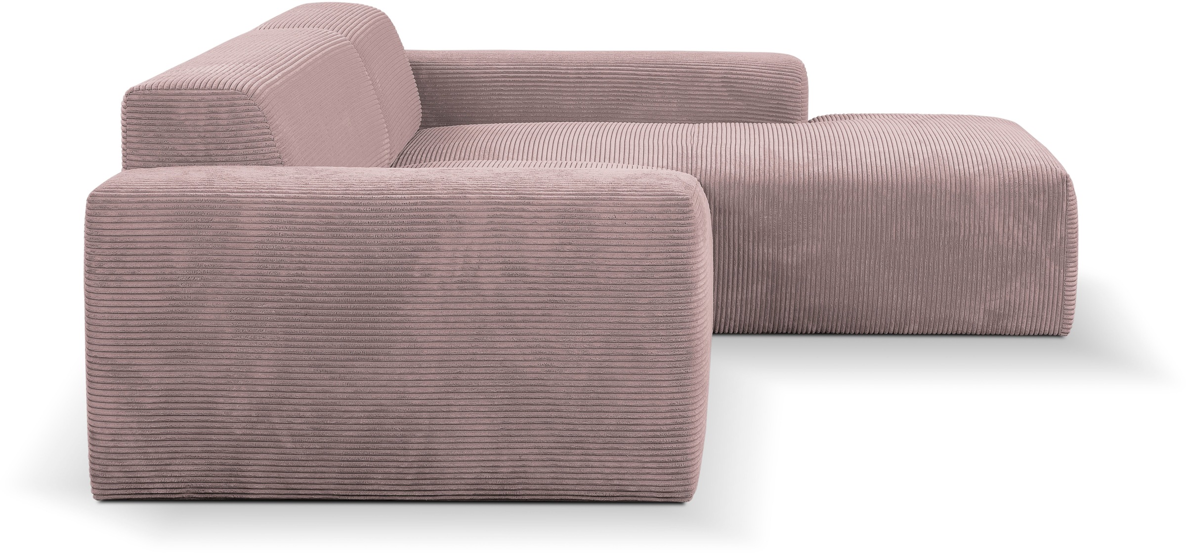 WERK2 Ecksofa »Zeus-L modern und zeitlos, Breite 253cm, bequemes Sofa«, Curvy Trend Ecksofa mit urbaner Optik