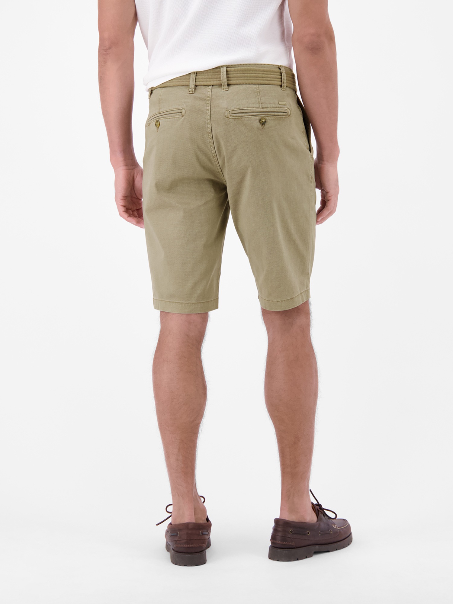LERROS Chinoshorts »Bequeme Chino-Bermuda mit Gürtel und Minimalprint«  Leichte Sommershorts aus 98% Baumwolle und 2% Elasthan, mit 4 Taschen
