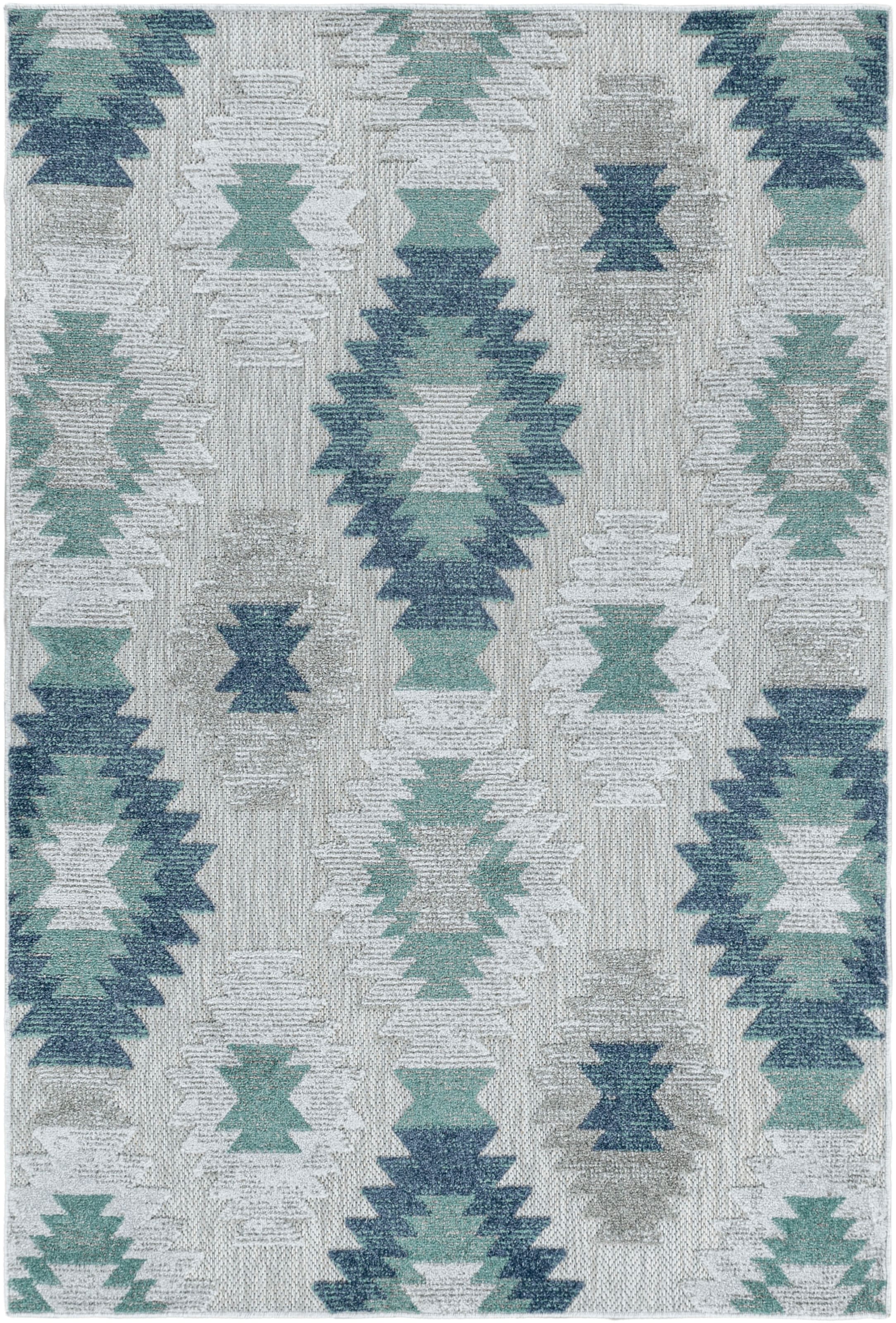 Ayyildiz Teppiche Teppich »BAHAMA 5153«, rechteckig, 8 mm Höhe, Läufer, Flachflor mit Hoch-Tief-Struktur, In-und Outdoor geeignet