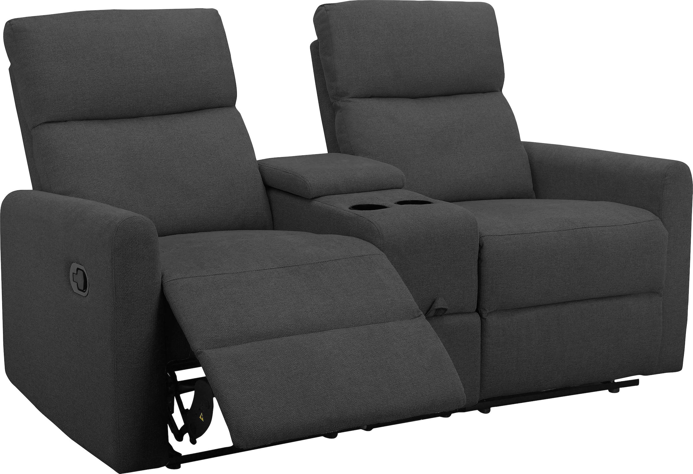 Home affaire 2-Sitzer »Daoulas, 2er-Kinosofa, TV-Sessel, Multimedia-Sofa«, Kinosofa mit Relaxfunktion, Getränkehalter und Stauraum