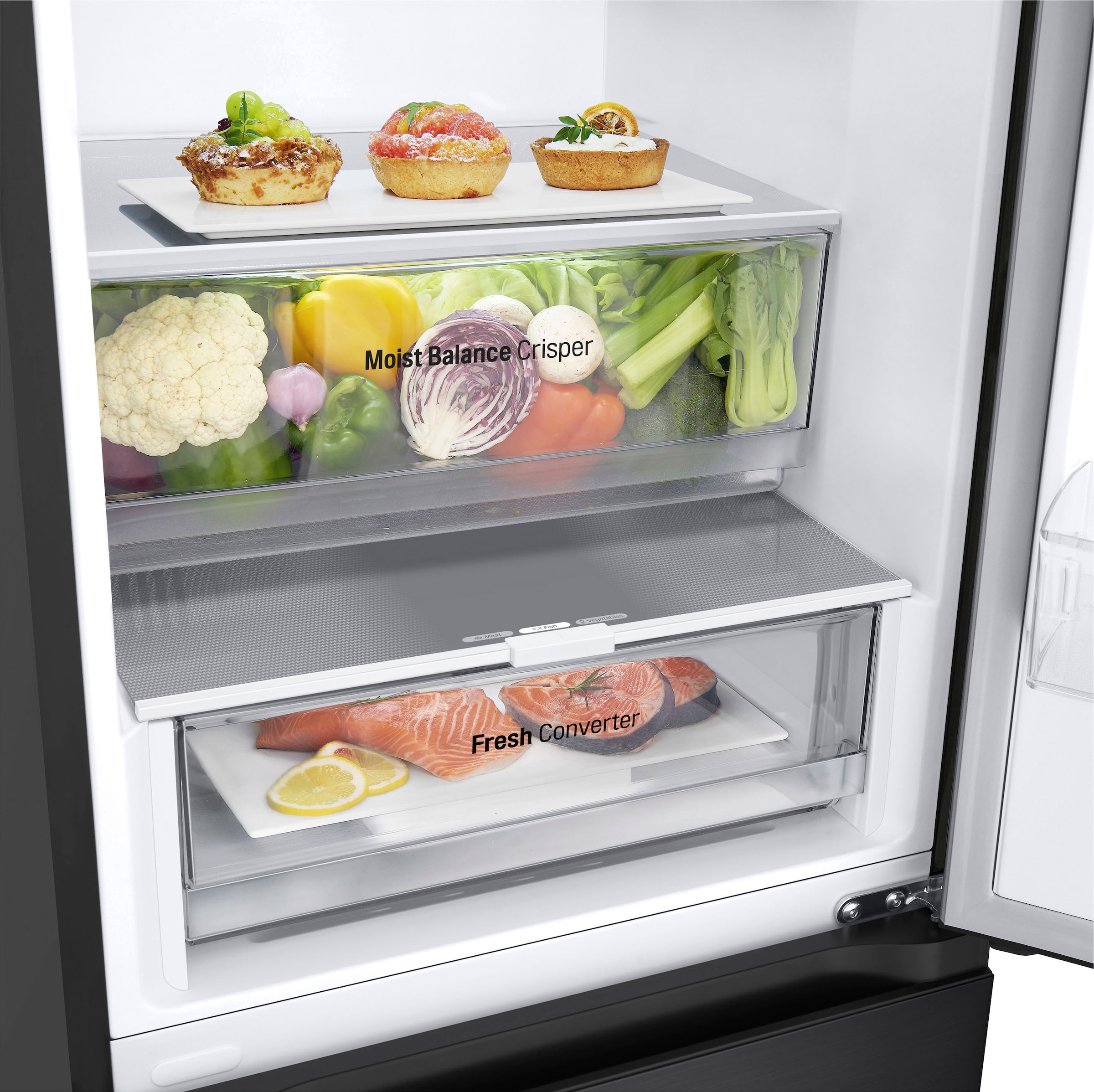 LG Kühl-/Gefrierkombination »GBV3200CEP«, Total No Frost, Multi-Airflow, Fresh Converter, Moist Balance Crisper