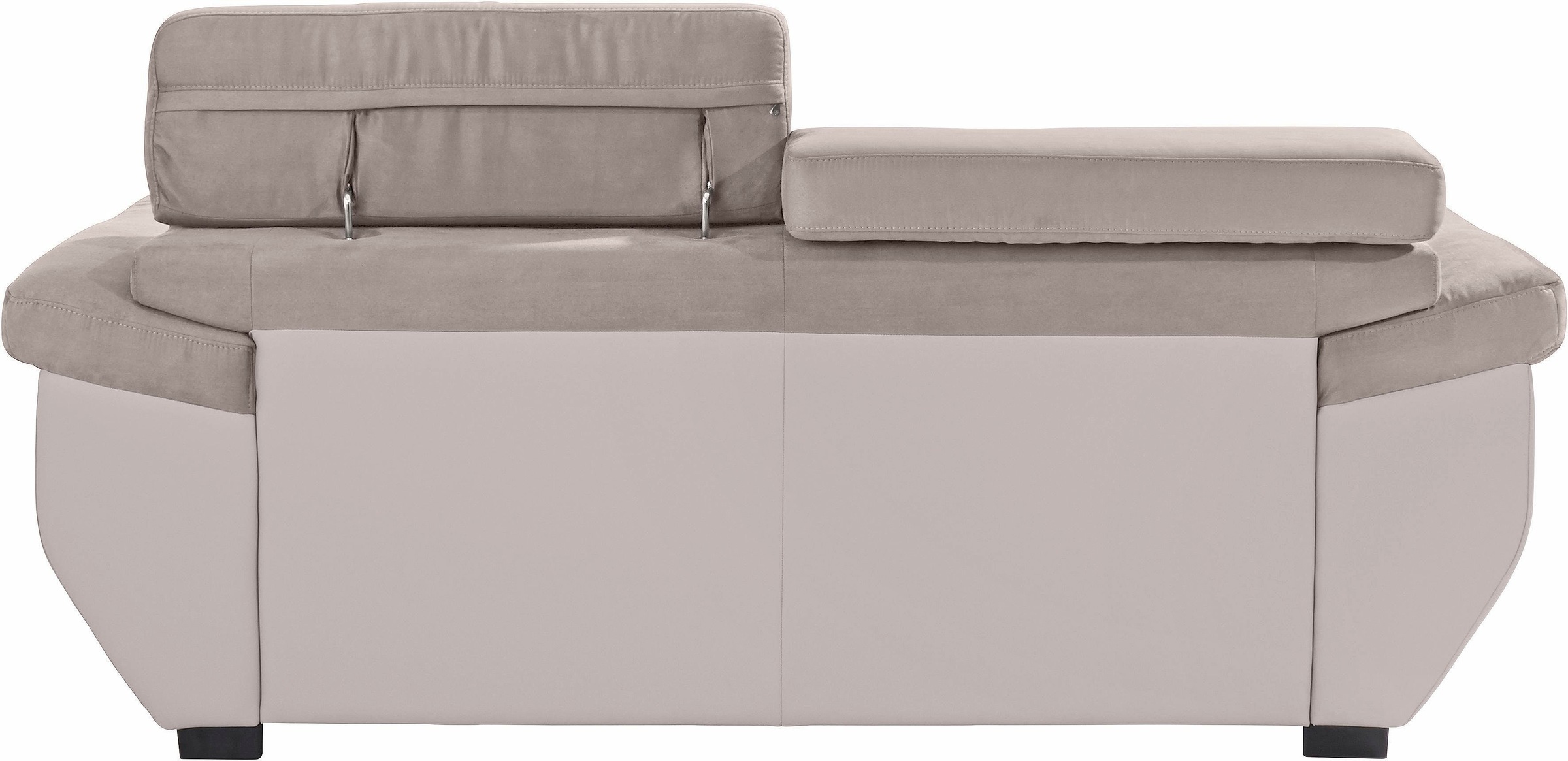 COTTA Polstergarnitur »Speedway«, (Set), Set bestehend aus: 2-Sitzer mit Kopfteilverstellung & Hocker