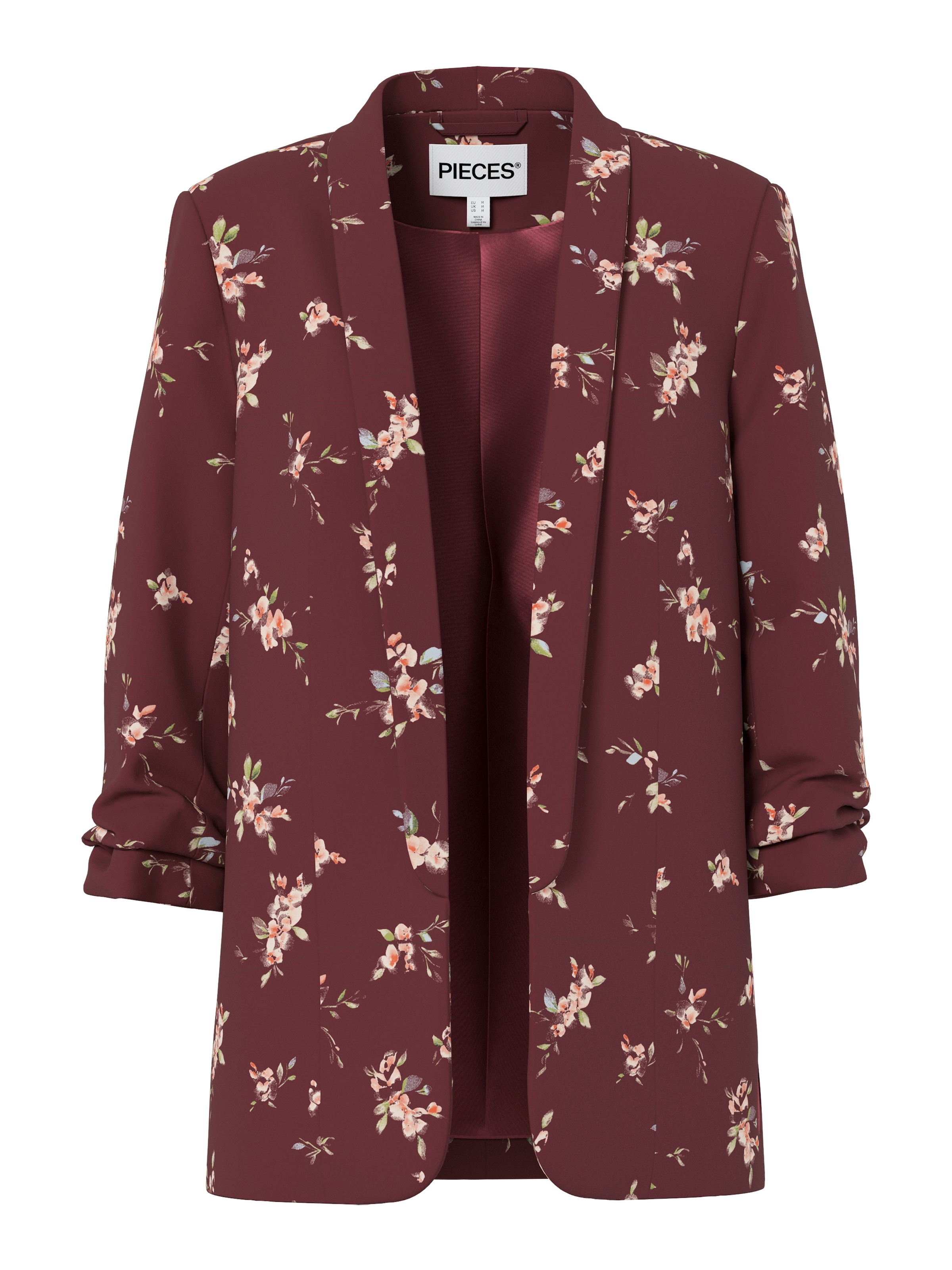 pieces Blusenblazer »PCBOSELLA 3/4 PRINTED BLAZER NOOS«, mit 3/4 Ärmel