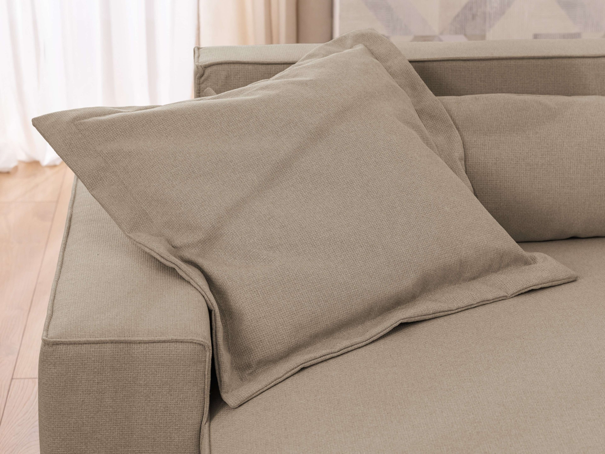 OTTO home Ecksofa »KINLEE Design-Sofa mit Recamiere rechts/links, Maße B/T/H 251/144/70cm« L-Form mit Wellenunterfederung, ohne Bettfunktion, modern und beguem