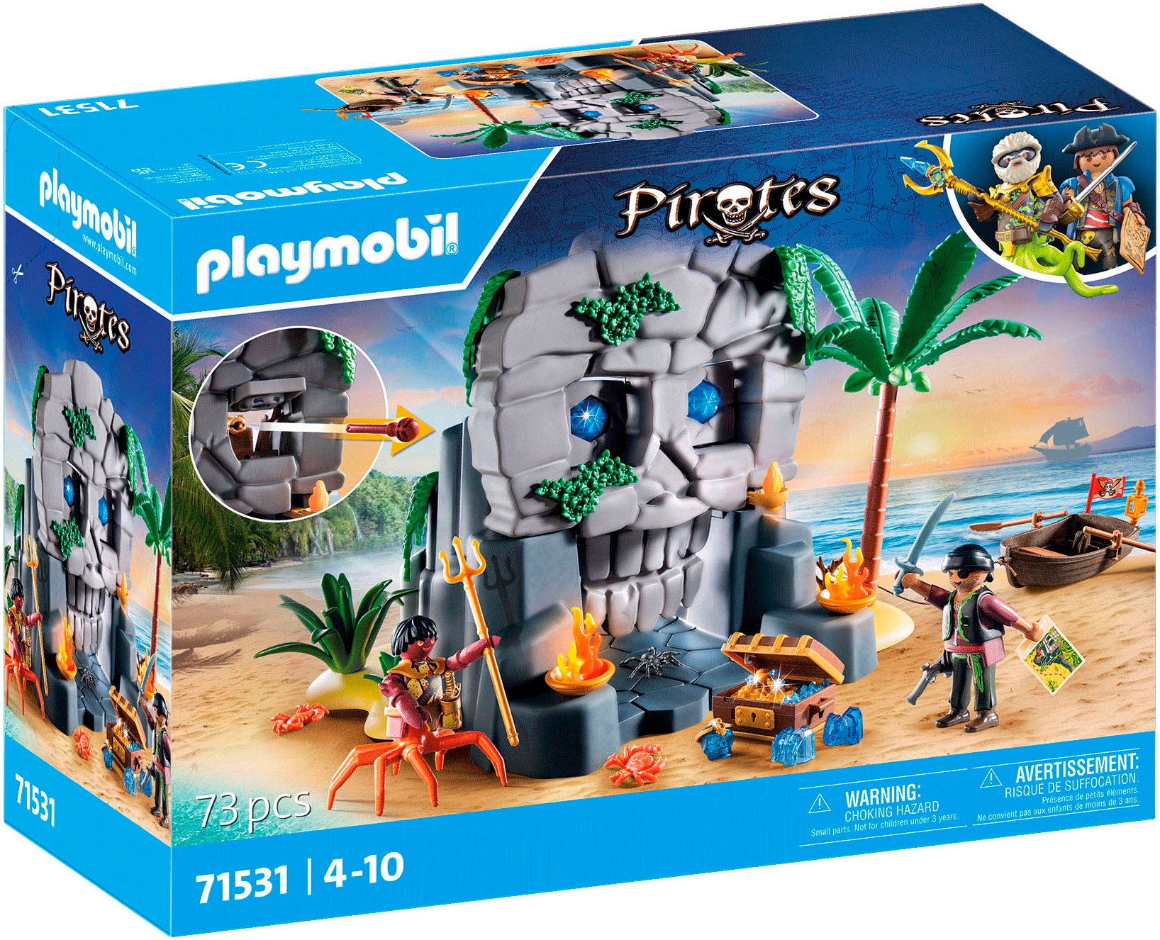 Playmobil® Konstruktions-Spielset »Totenkopfinsel (71531), Pirates«, (73 St.), Made in Europe