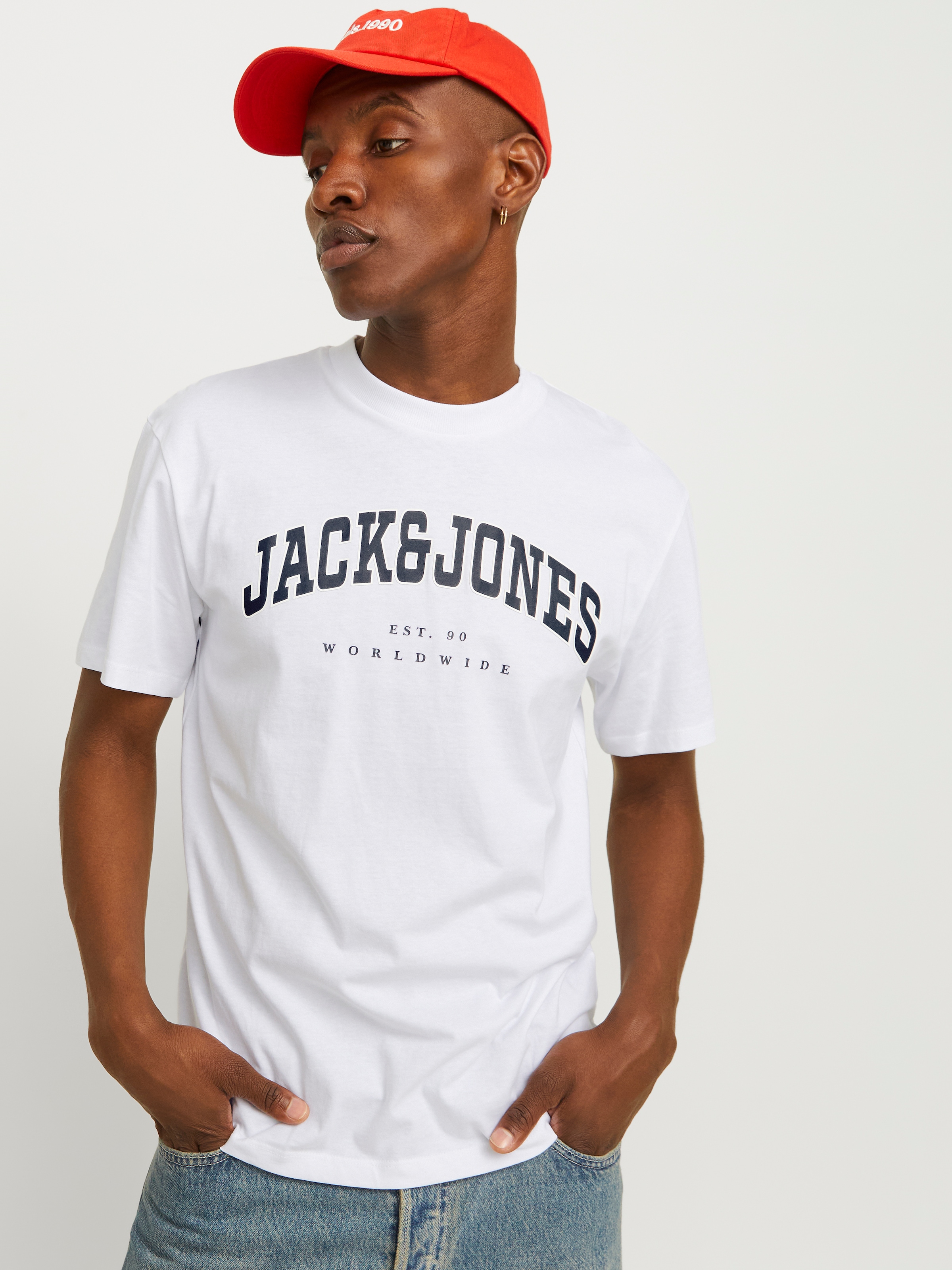 Jack & Jones Rundhalsshirt »JJECALEB VARSITY TEE SS O-NECK NOOS«