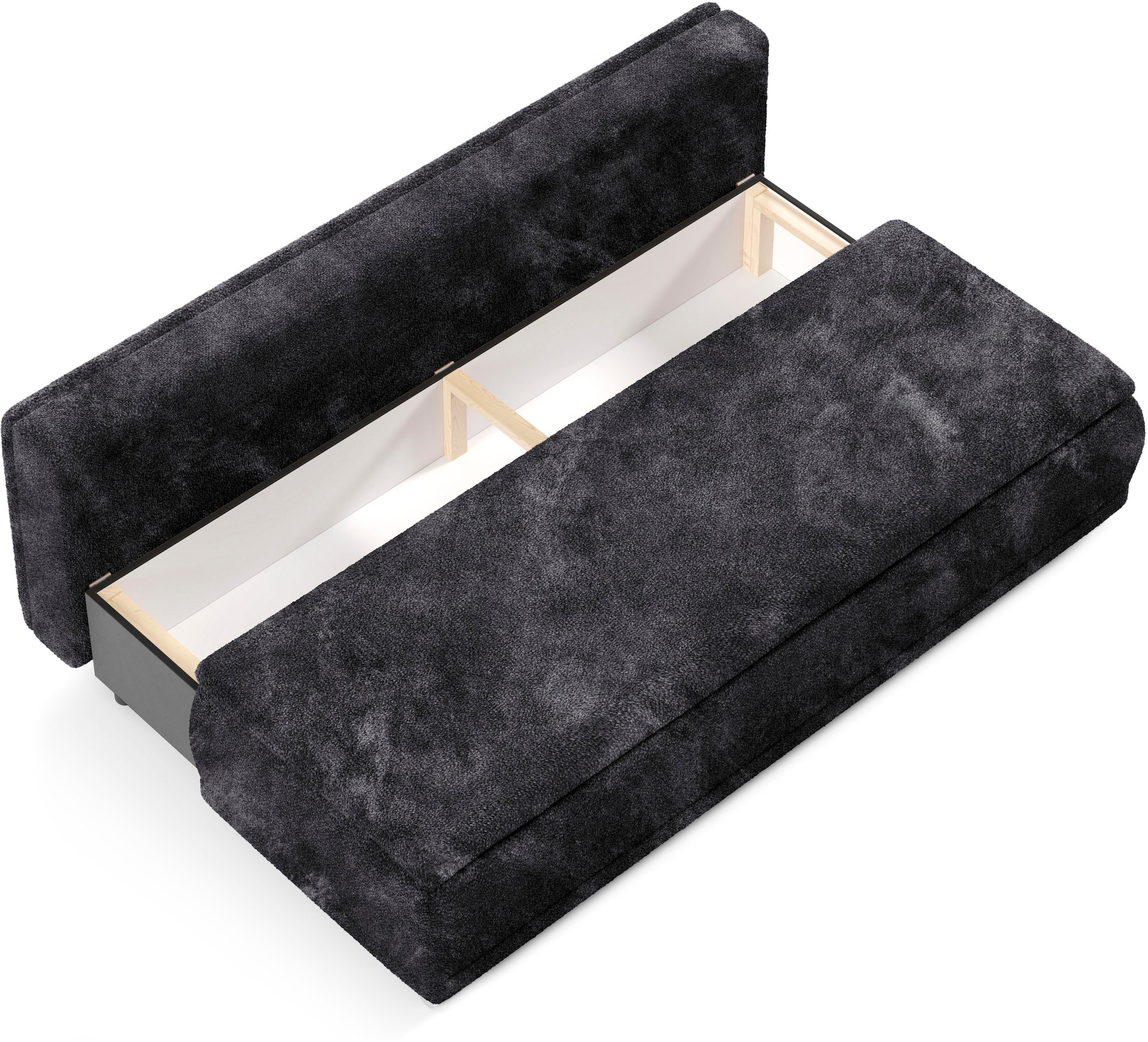 WERK2 Schlafsofa »Biggi, komfortabel und elegant, Breite 206cm,«, 2-Sitzer Sofa & Schlafcouch mit Bettkasten