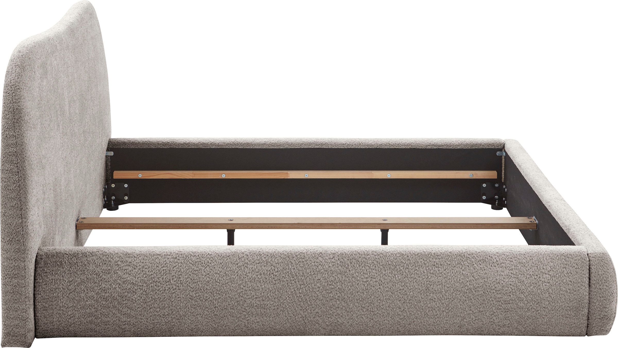 ATLANTIC home collection Polsterbett »Sophie« mit oder ohne Stauraum, hochwertiger Bouclé-Bezug