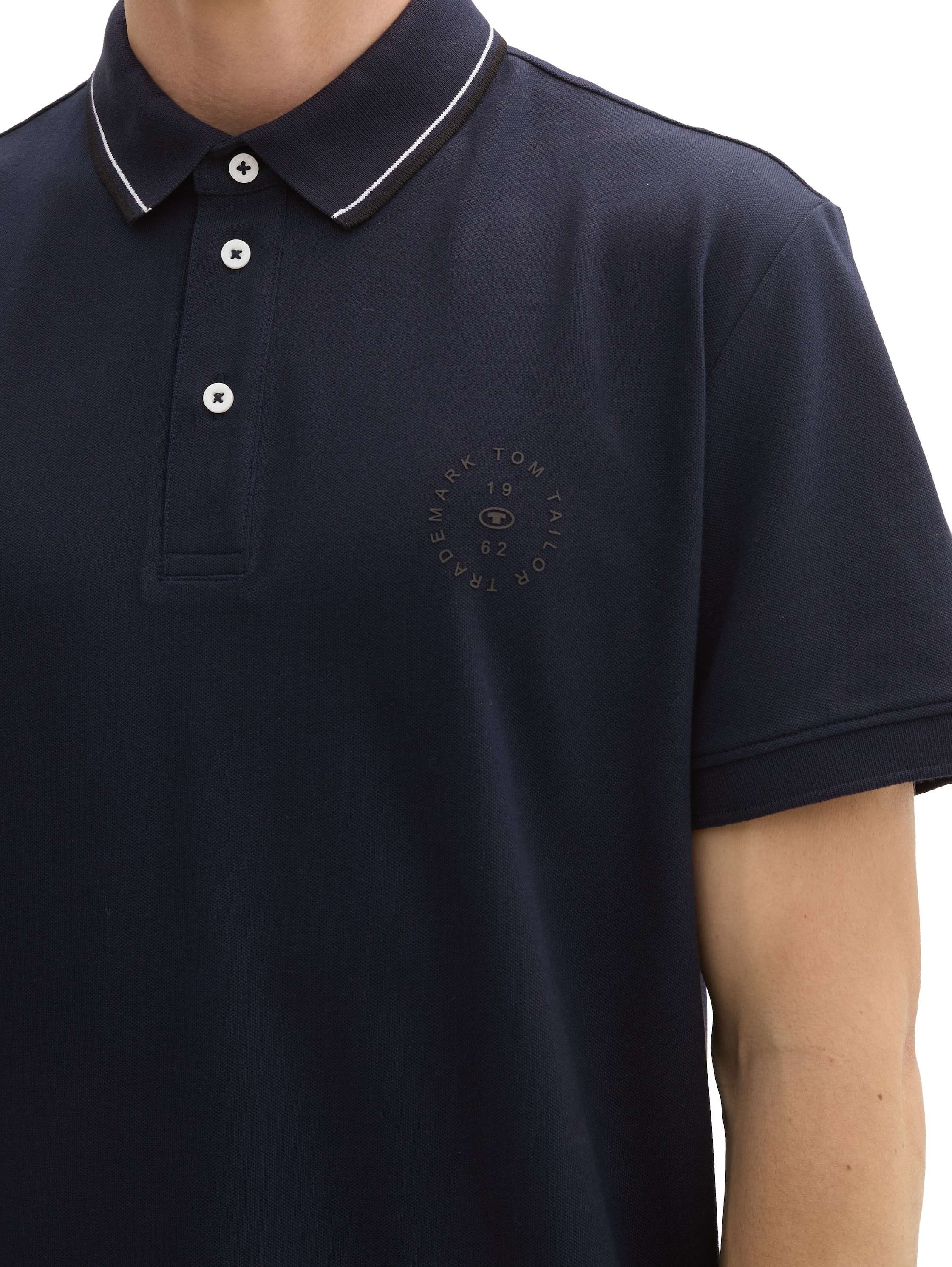 TOM TAILOR Poloshirt, mit Logo Print