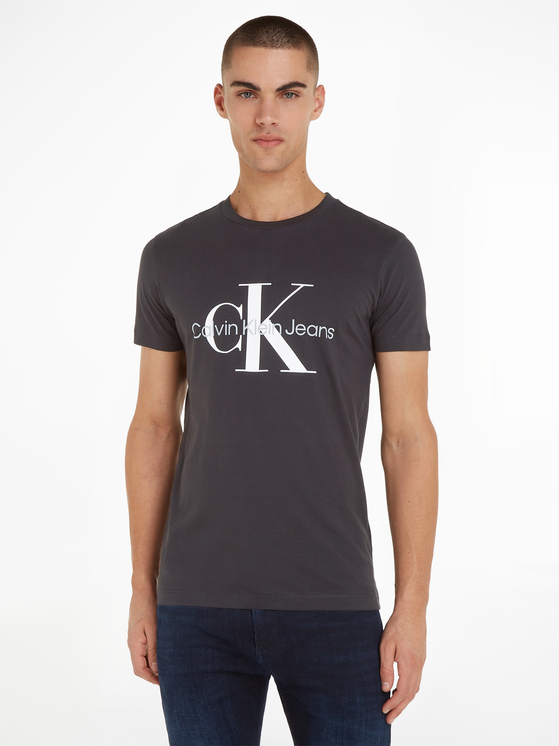 Calvin Klein Jeans T-Shirt »ICONIC MONOGRAM SLIM TEE«, mit großem CK-Print