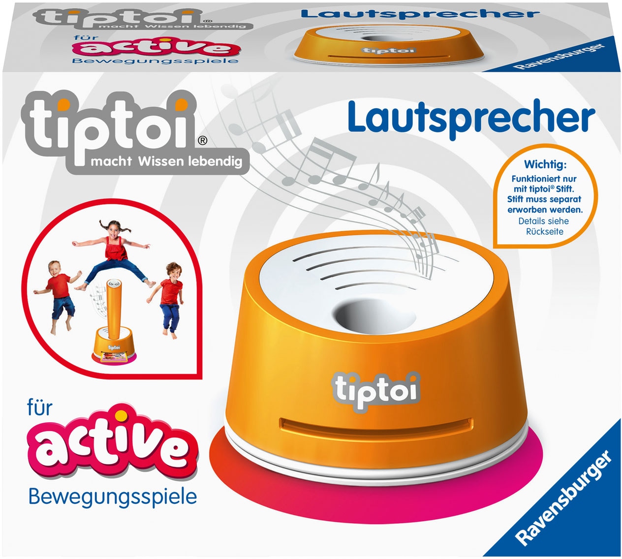 Ravensburger Spiel »tiptoi® ACTIVE Lautsprecher«, für den tiptoi®-Stift; FSC® - schützt Wald - weltweit; Made in Europe