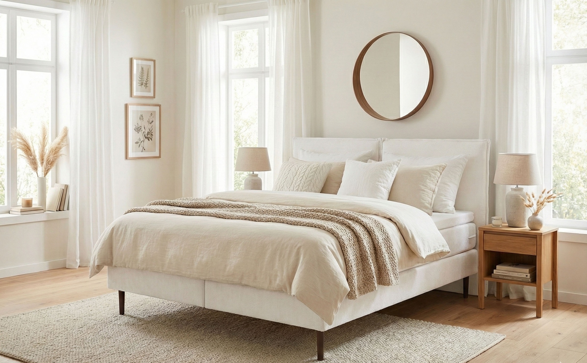 LeGer Home by Lena Gercke Bett »ERIK Boxbett mit Bonnell-/Taschen-Federkernmatratze, Breite 160/180cm« wahlweise Härtegrad der Matratze H2/H3/H4, Polsterbett mit/ohne Topper