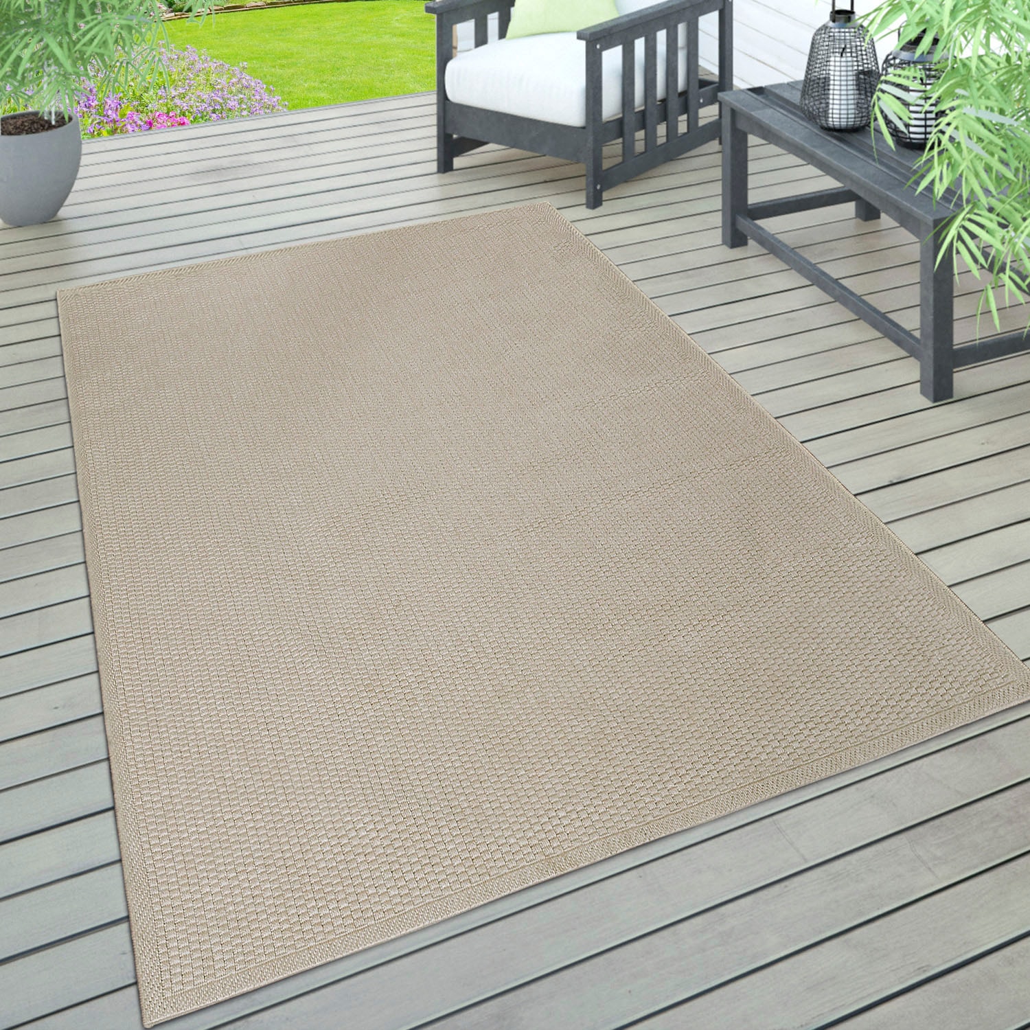 Paco Home Teppich »Timber In- bei mm geeignet, rechteckig, OTTO Outdoor 125«, Höhe, online 7 bestellen Wohnzimmer und