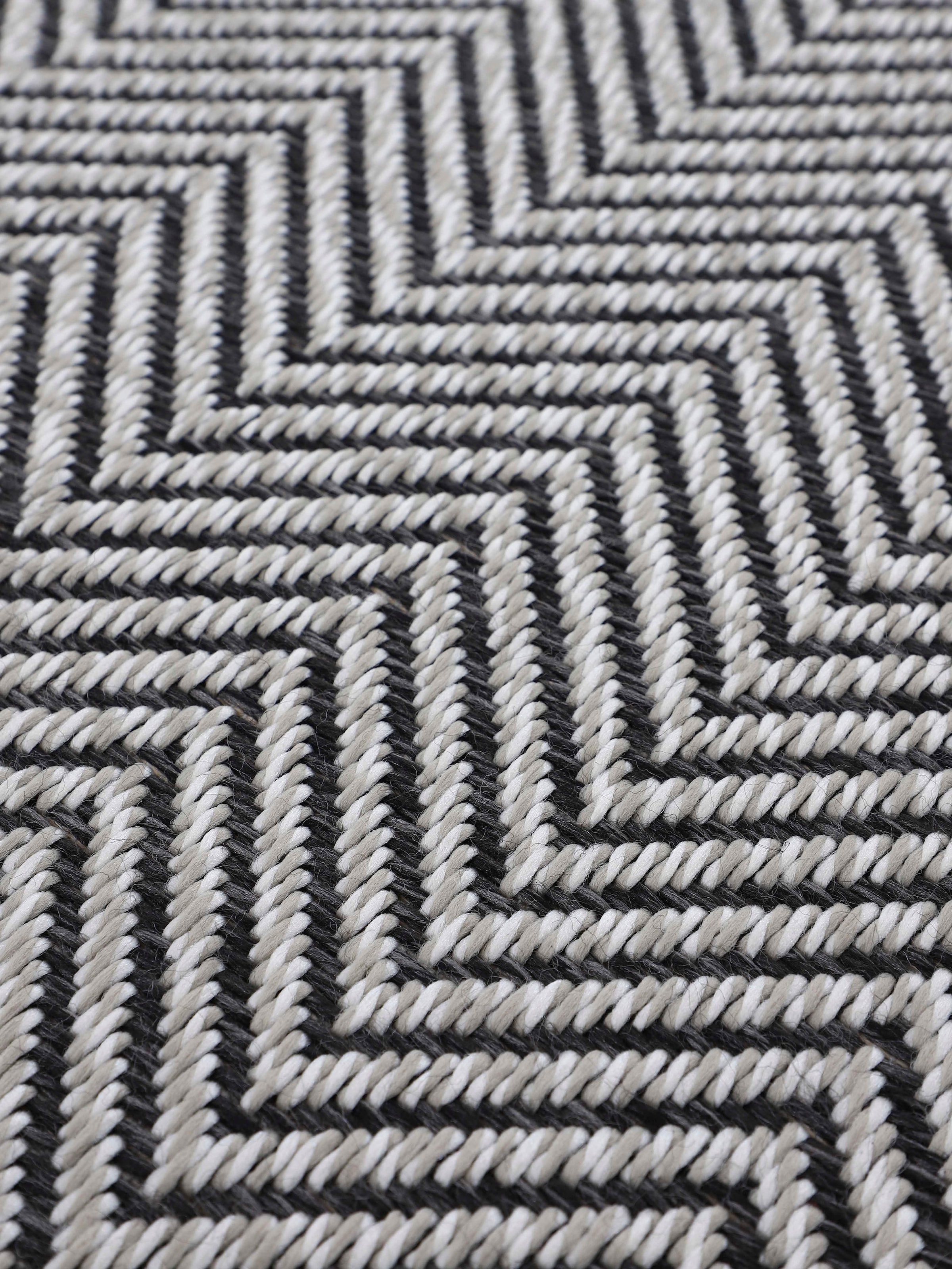 carpetfine Läufer »Boho 106«, rechteckig, 4 mm Höhe, robustes Flachgewebe, Sisal Optik, UV-beständig, Außenbereich