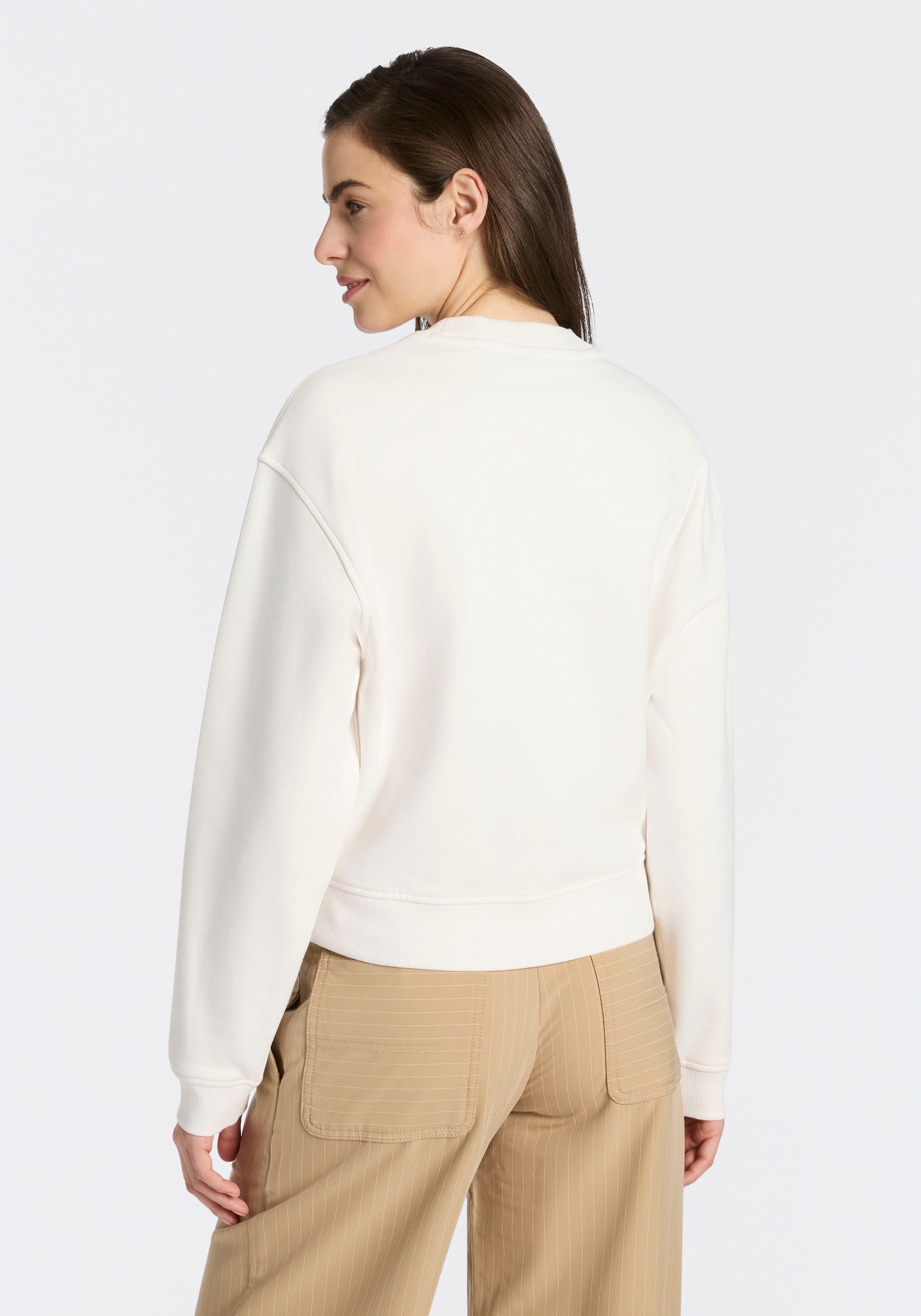 HUGO Blue Sweater »Delessa«, Baumwoll-Terry mit Rundhals
