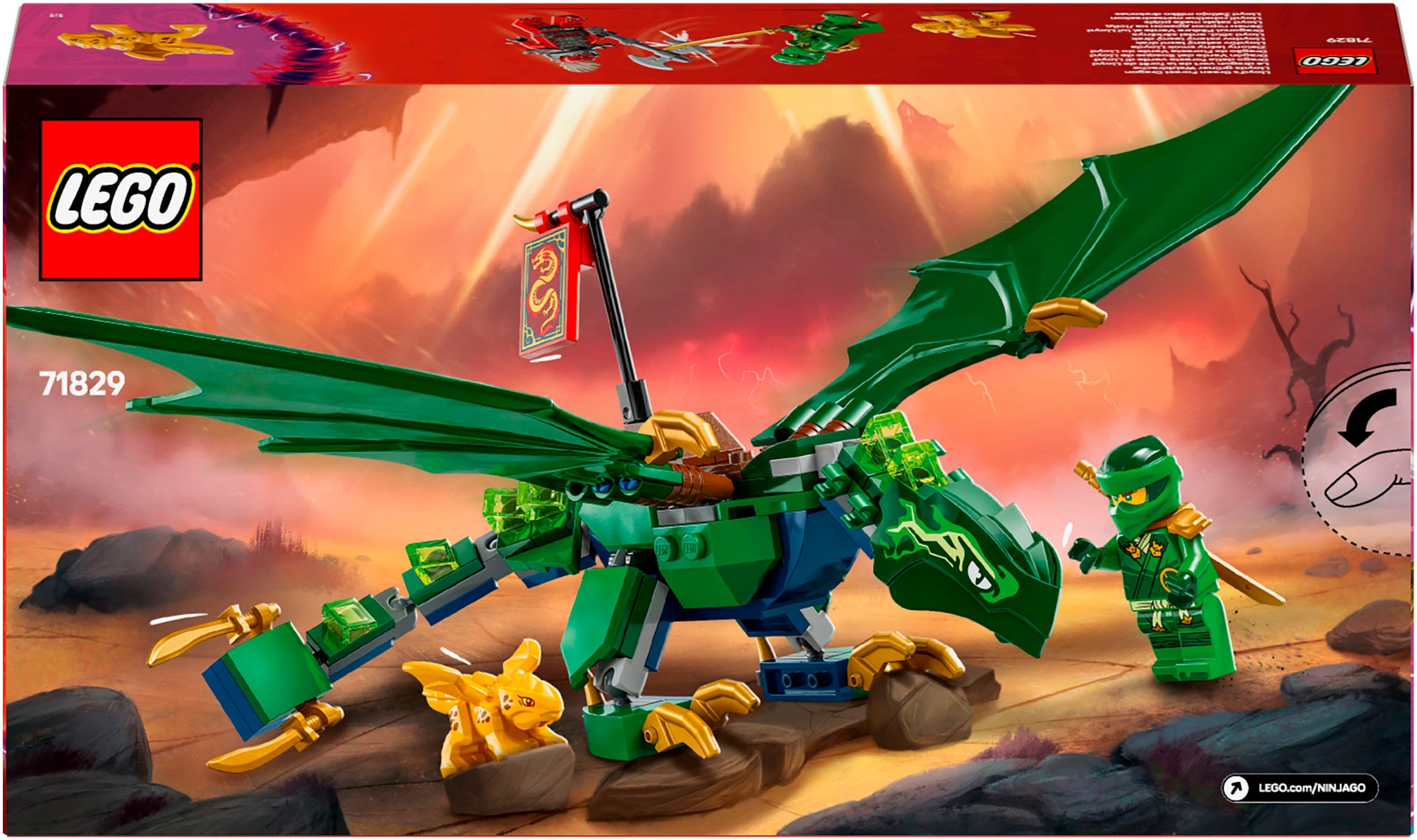 LEGO® Konstruktionsspielsteine »Lloyds grüner Walddrache (71829), LEGO Ninjago«, (128 St.), Made in Europe