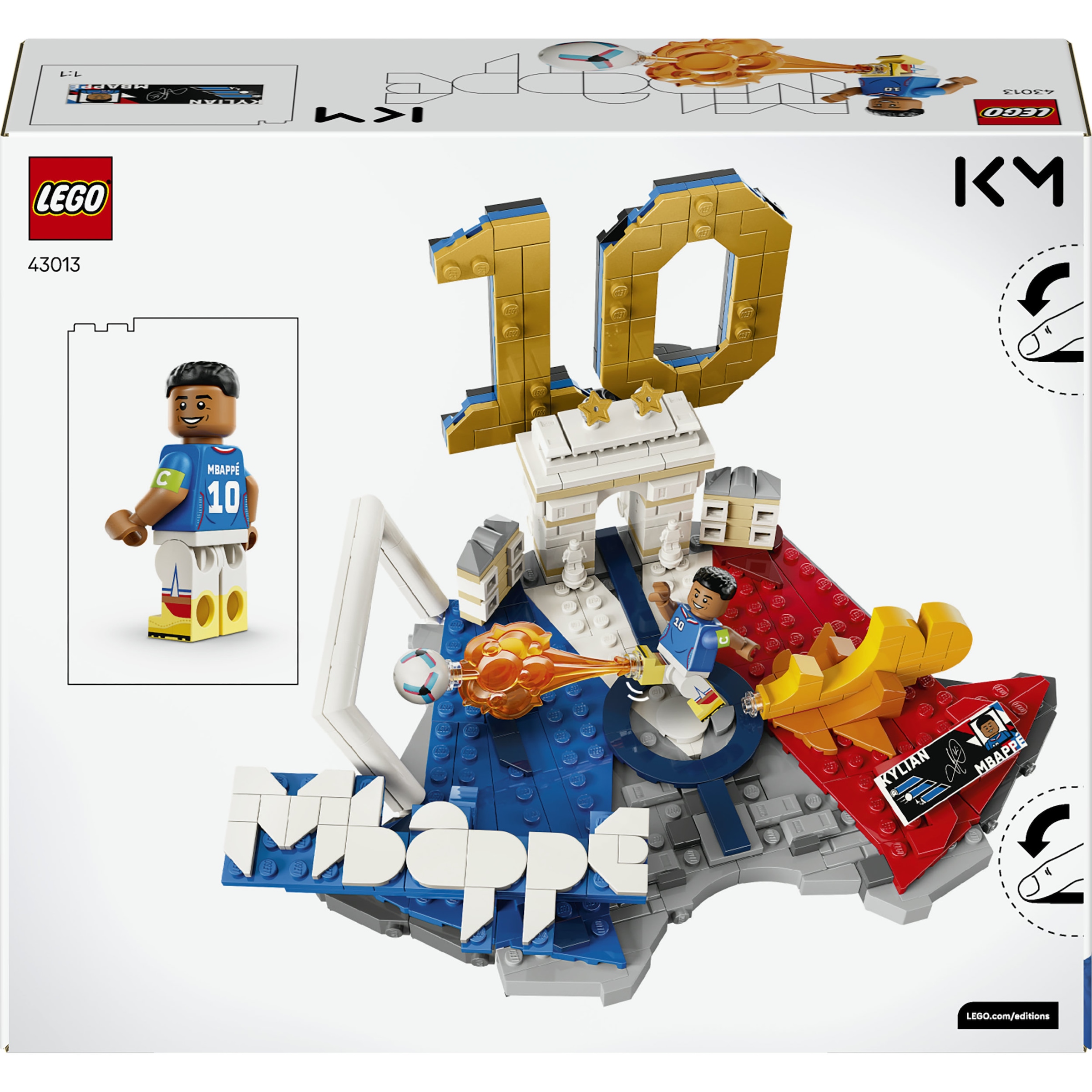 LEGO® Konstruktionsspielsteine »Kylian Mbappé – Fußball-Highlights (43013), LEGO Editions Football«
