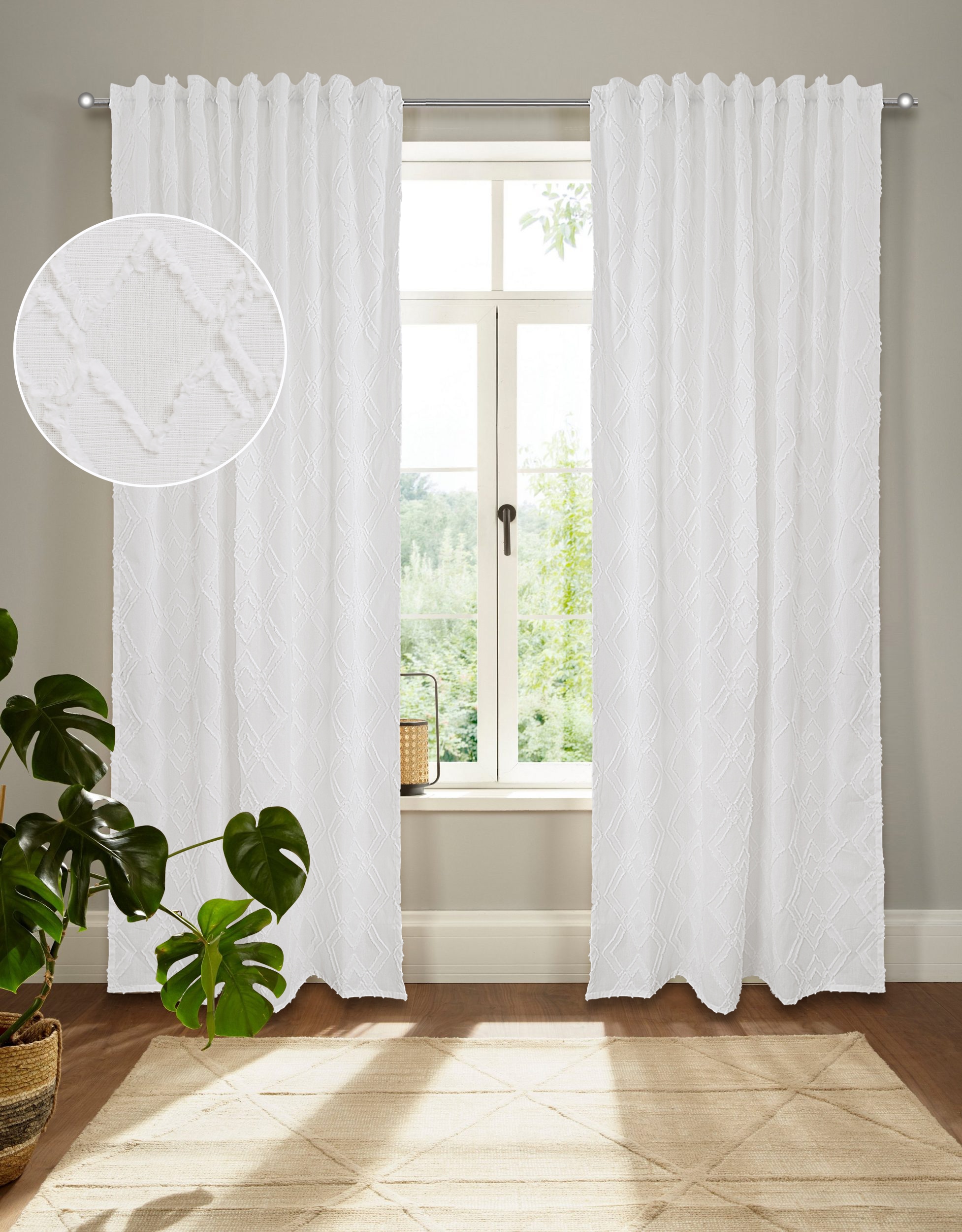 Andas Gardine »Markane« Multifunktionsband 1 Stk. tlg. in weiß