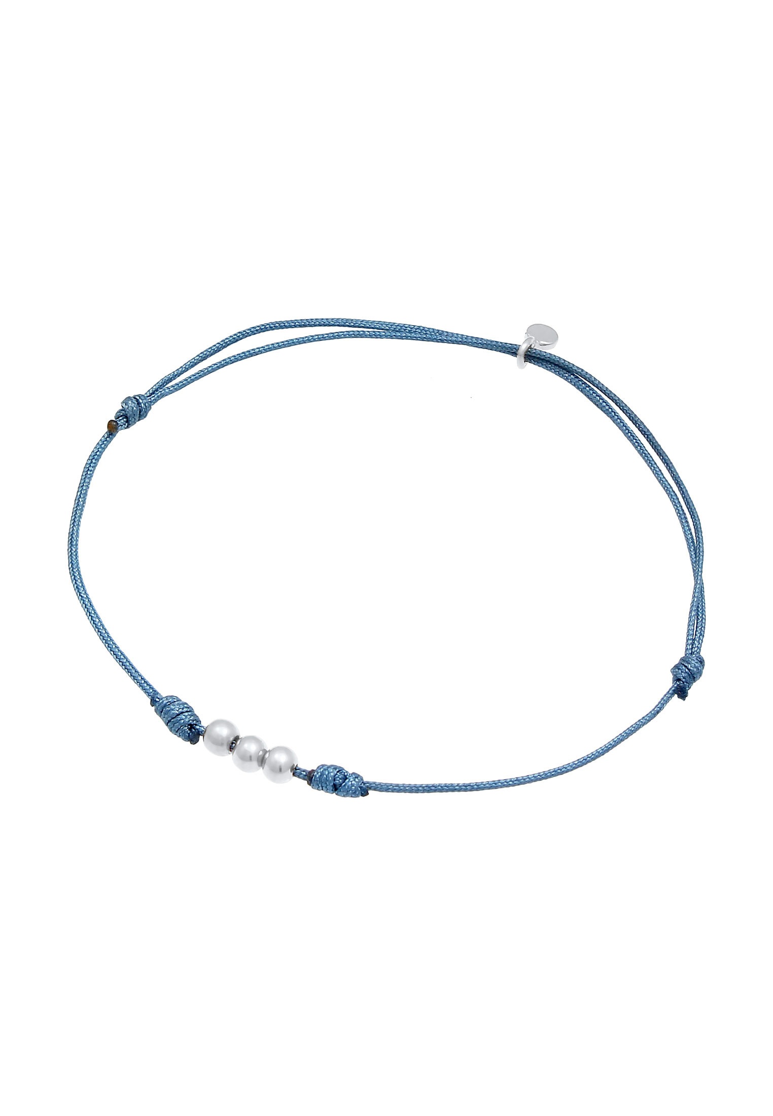 Elli Armkette »Armband Textil Nylon Kugeln Bead 925 Silber«