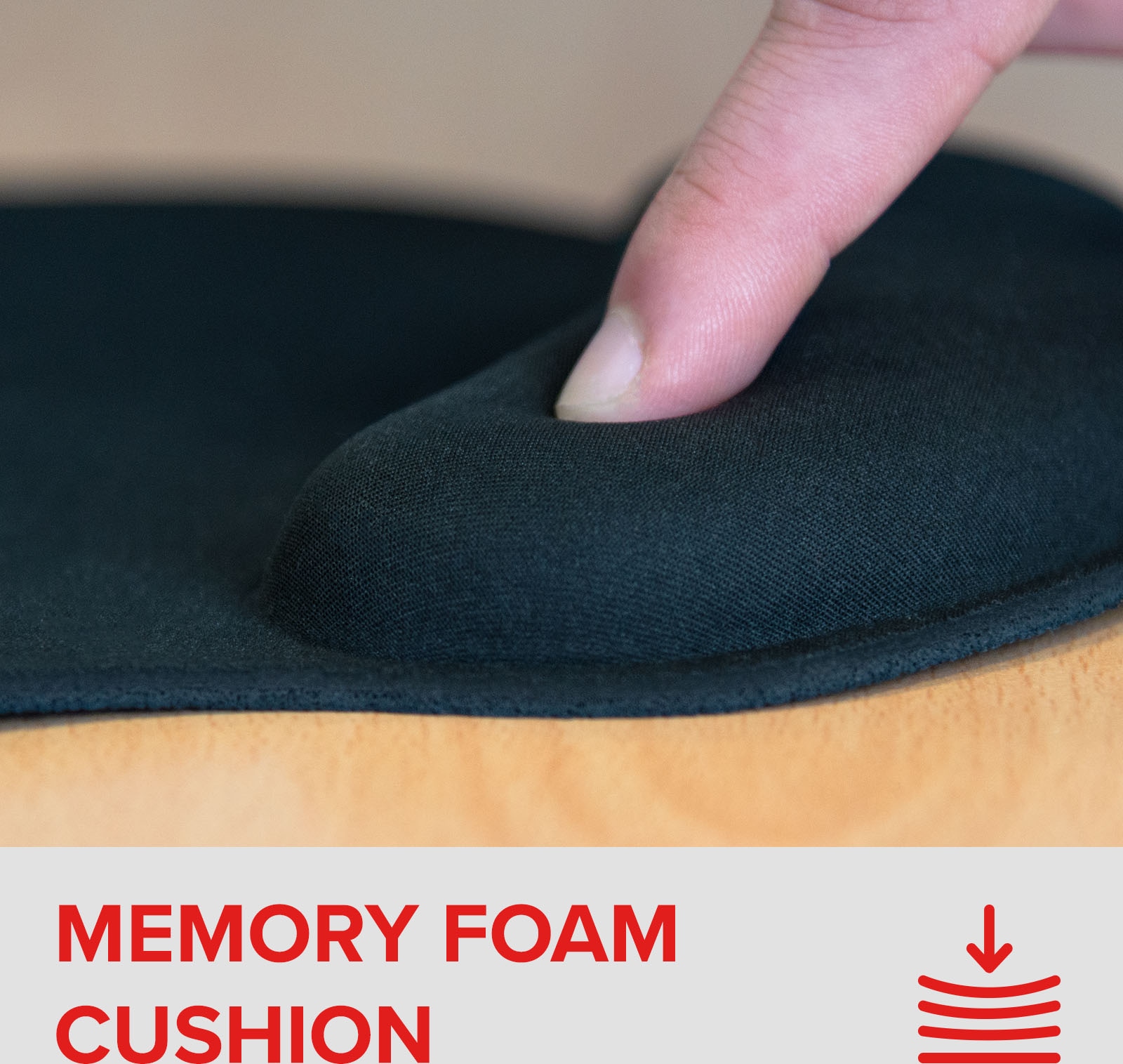 Speedlink Mauspad »VELLU Memory Foam ergonomisches Mousepad mit Handauflage« rutschfest, schwarz
