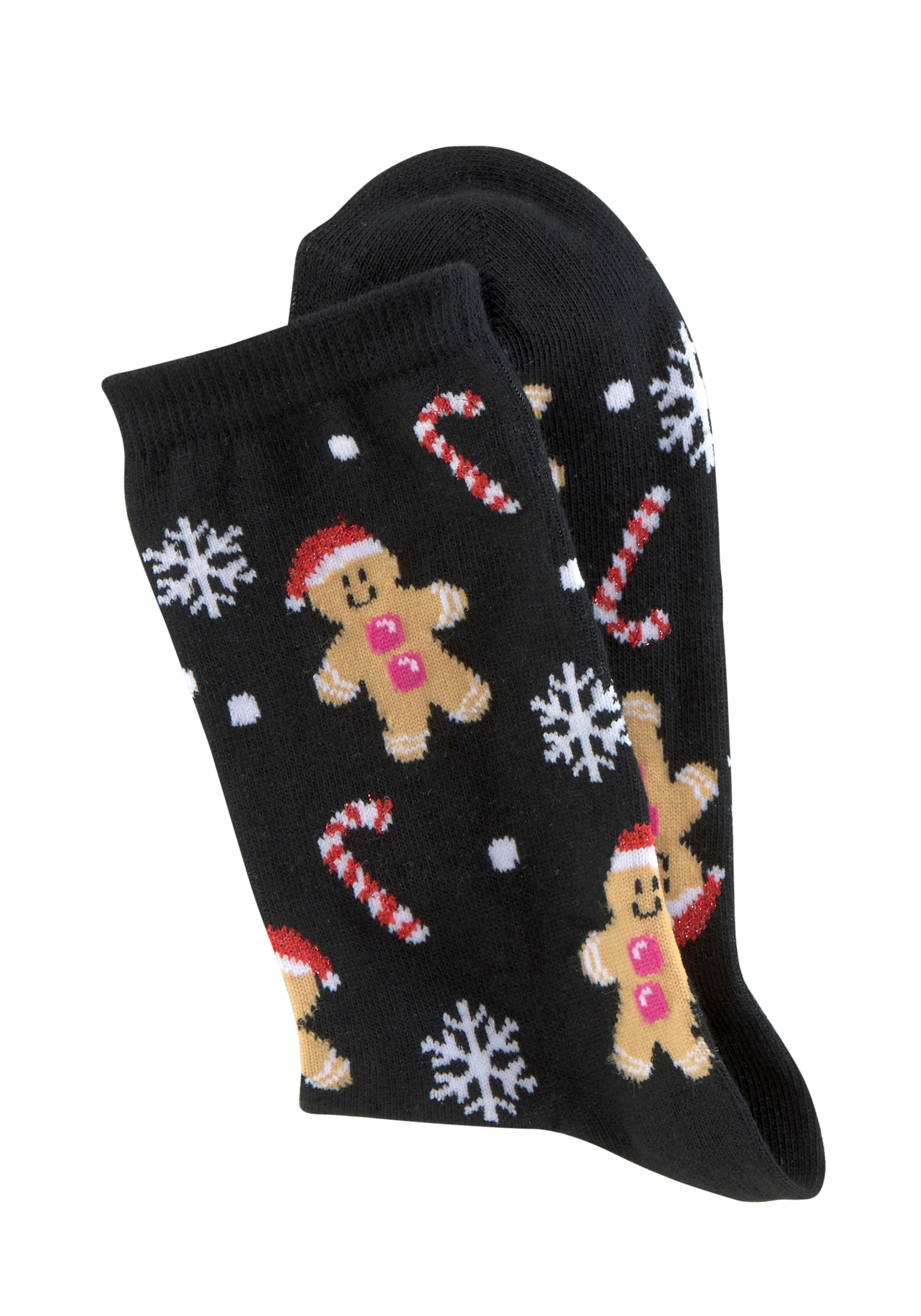 H.I.S Socken, (Packung, 3 Paar), mit lustigen Weihnachtsmotiven