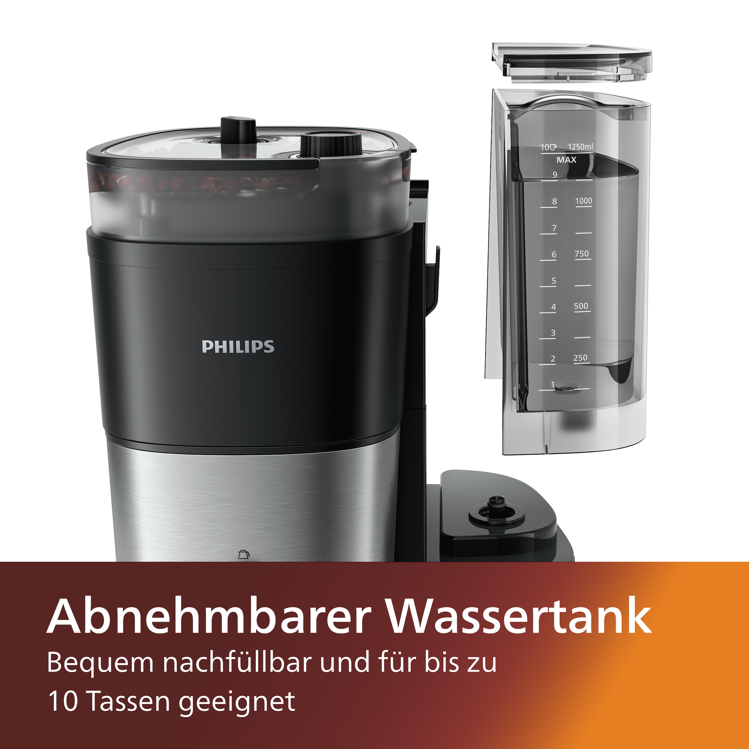 Philips Kaffeemaschine mit Mahlwerk »HD7900/50 All-in-1 Brew«,  Permanentfilter, 1x4, mit Smart Dosierung und Duo-Kaffeebohnenbehälter,  inkl. Dosierlöffel kaufen bei OTTO