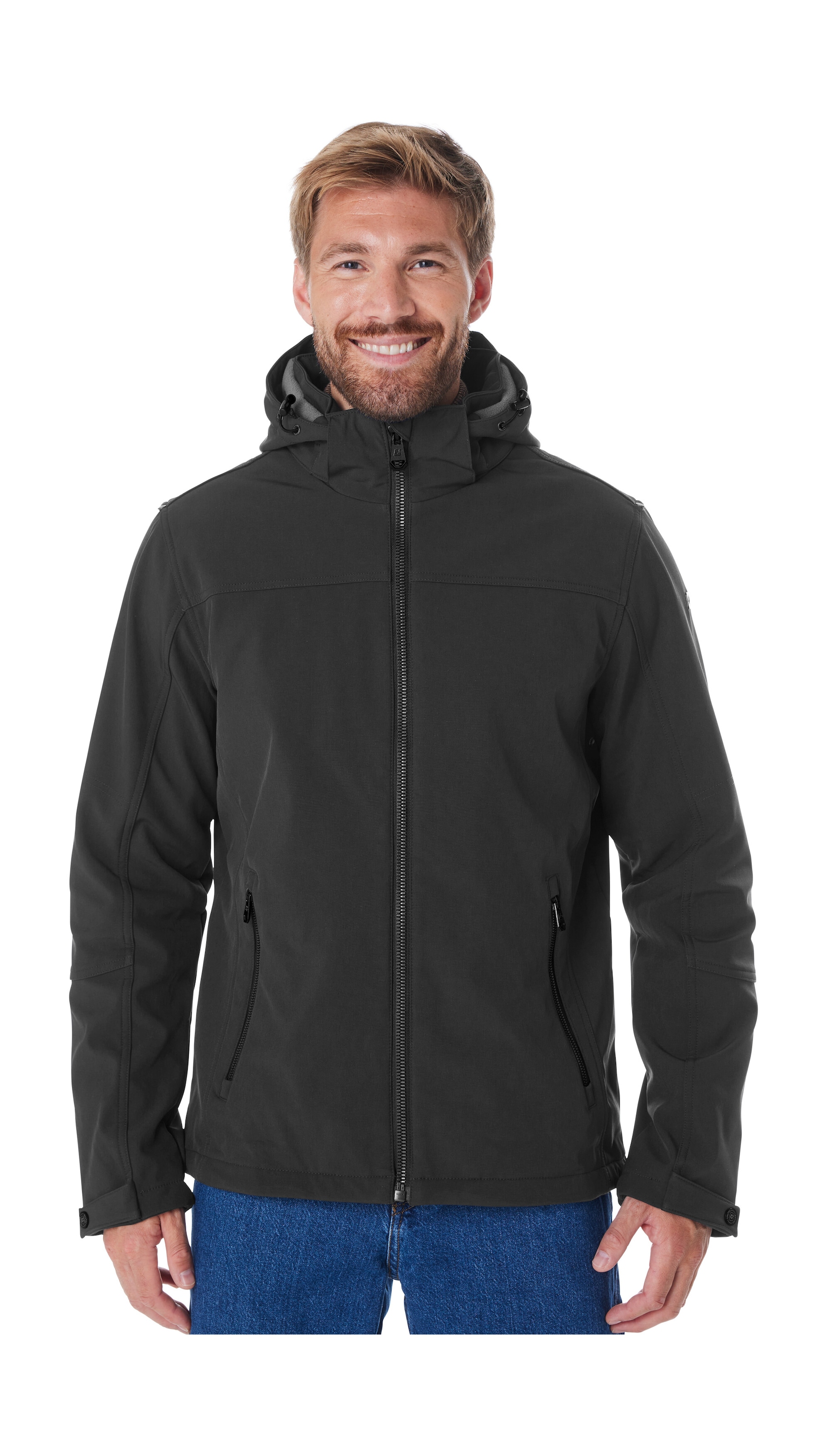 Killtec Softshelljacke »Herren Softshelljacke« Wasserabweisende Softshelljacke mit Fleece, abnehmbarer Kapuze