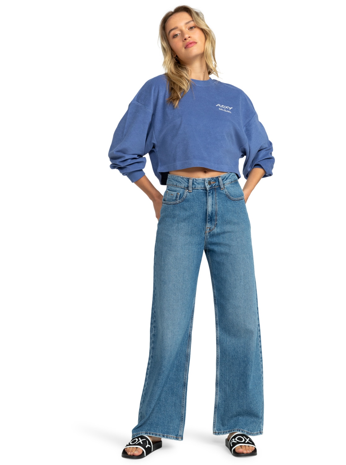 Roxy Sweatshirt »Roxy x Grl Swirl Cropped«