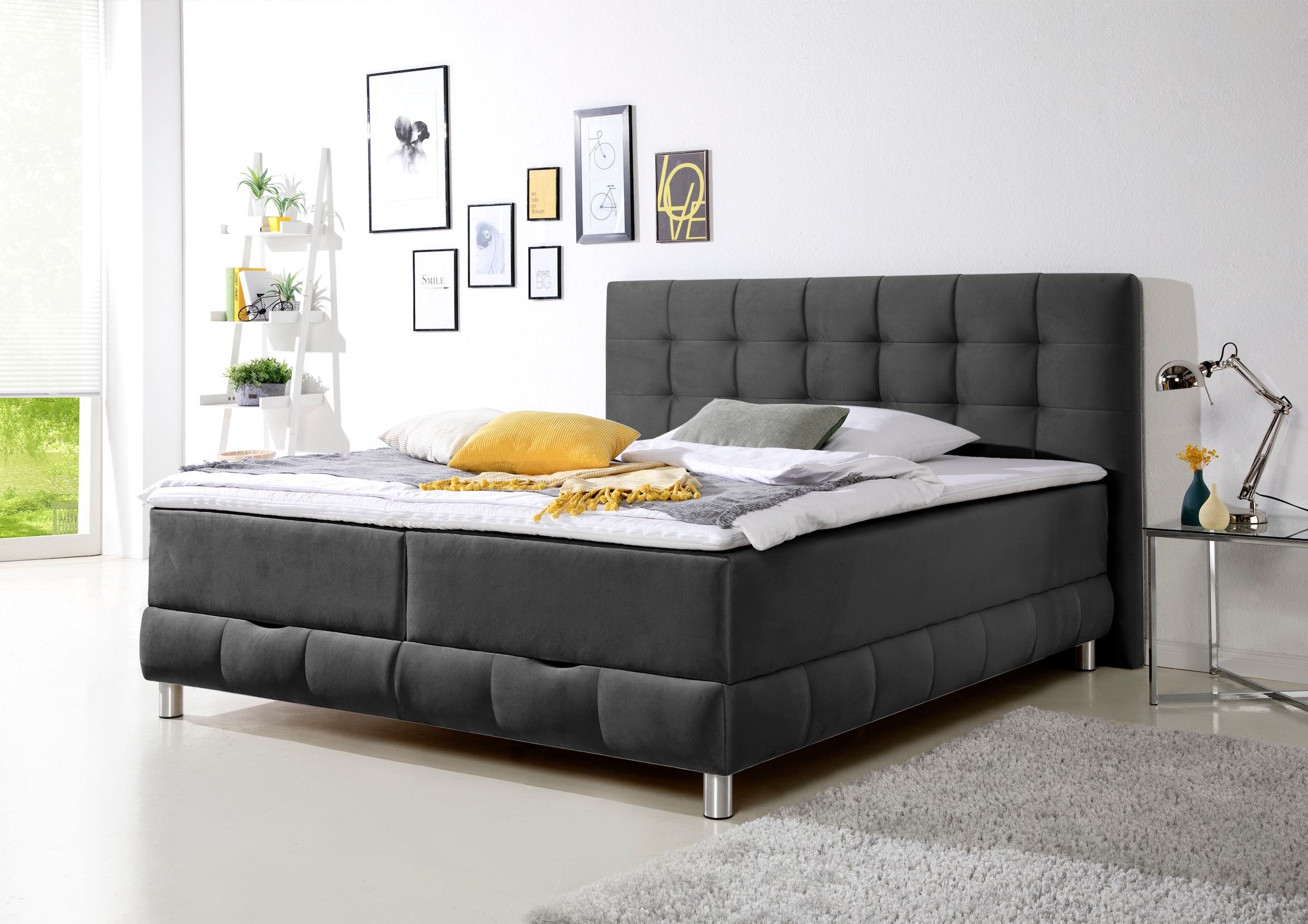 INOSIGN Boxbett »Vaasa«, inkl. Bettkasten & Topper, XXL-Ausführung, Überlänge 220 cm