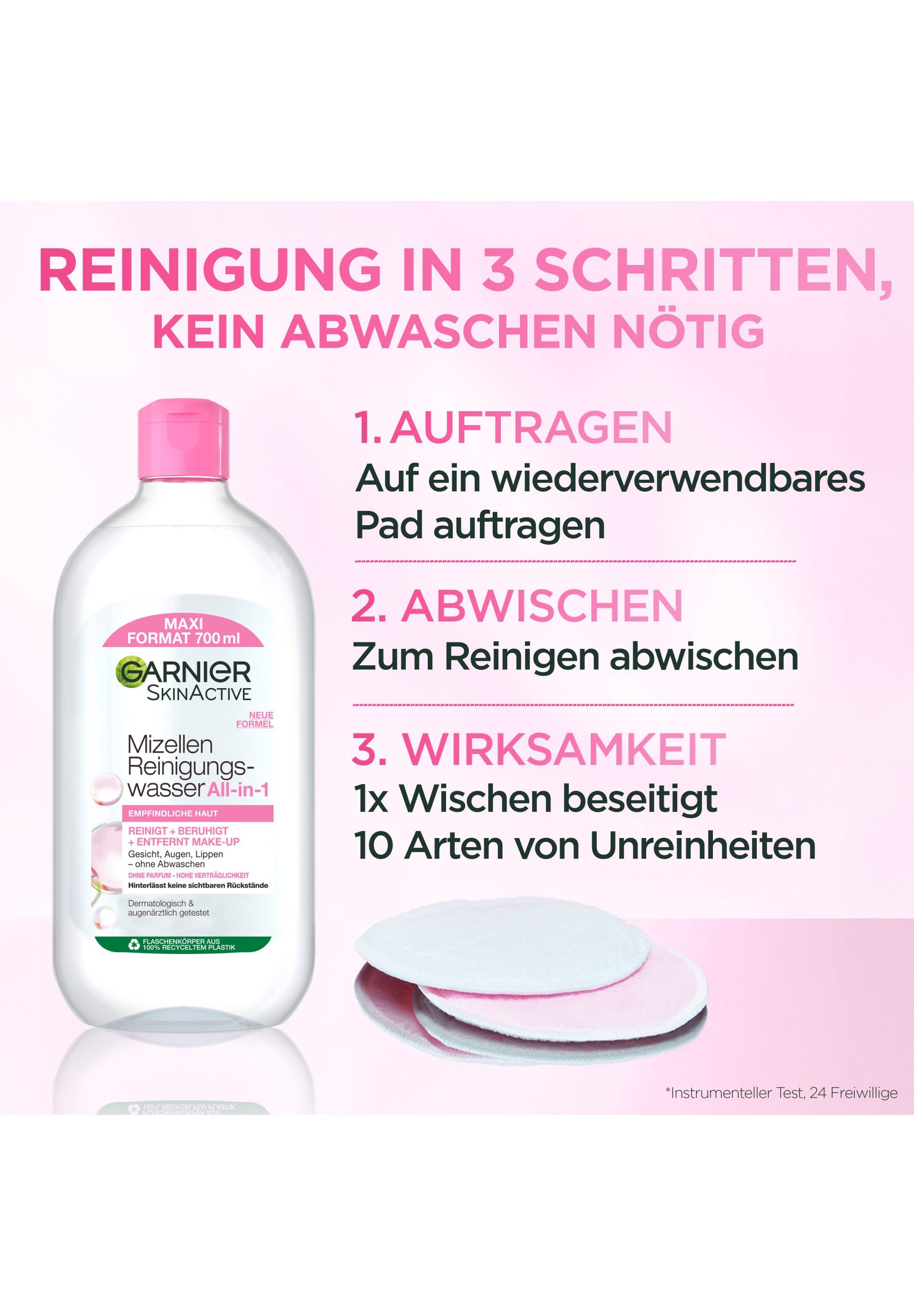 GARNIER Gesichtspflege »Garnier SkinActive Mizellen Reinigungswasser« Gesichtswasser