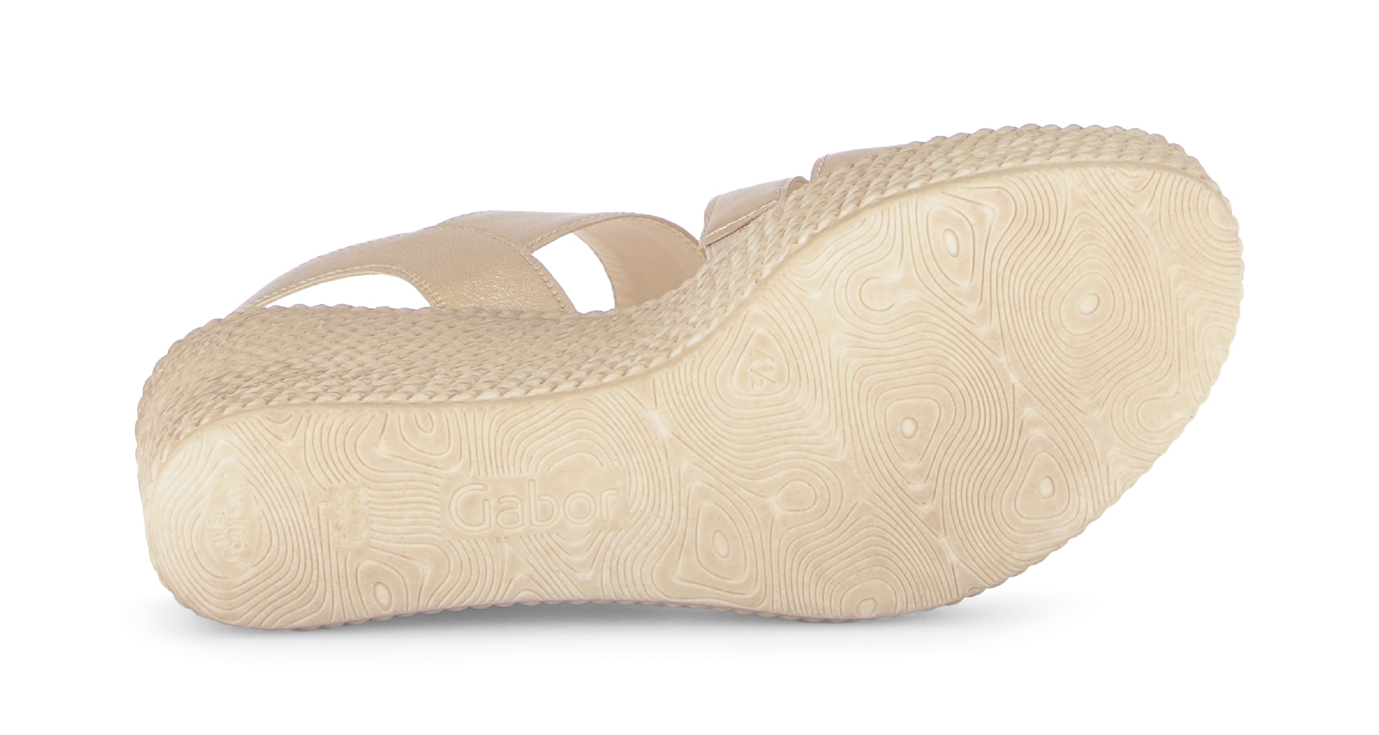 Gabor Keilsandalette  , Sommerschuh, Riemchensandale mit auffälliger Zierschnalle