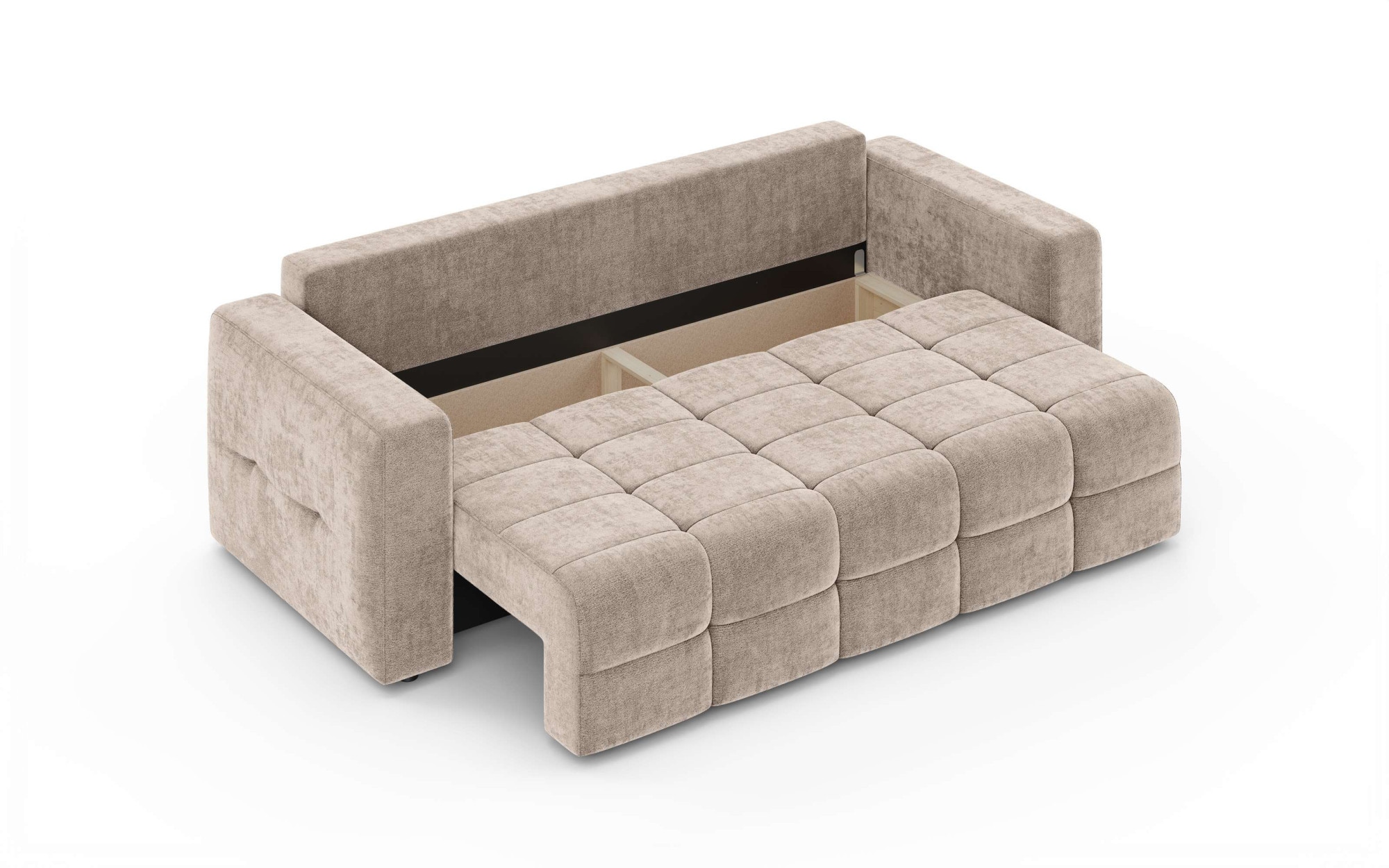 OTTO home 3-Sitzer »JONNO Schlafsofa mit Bettkasten, komfortables Sitzgefühl, Breite 242cm« Liegefläche 150x193cm, inklusive Rückenkissen, moderne Steppung