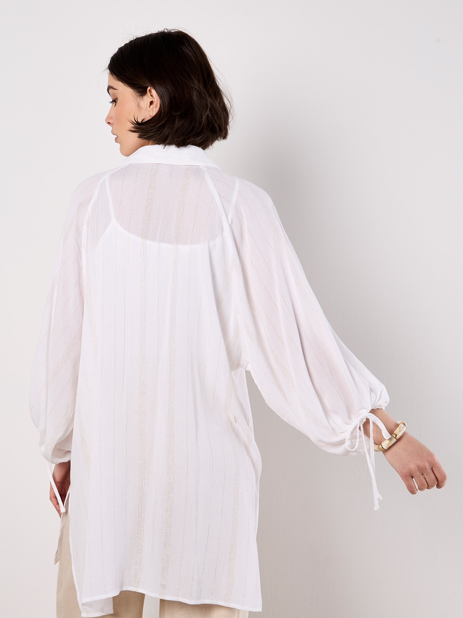 Apricot Hemdbluse »Bluse« mit leichtem Schimmer