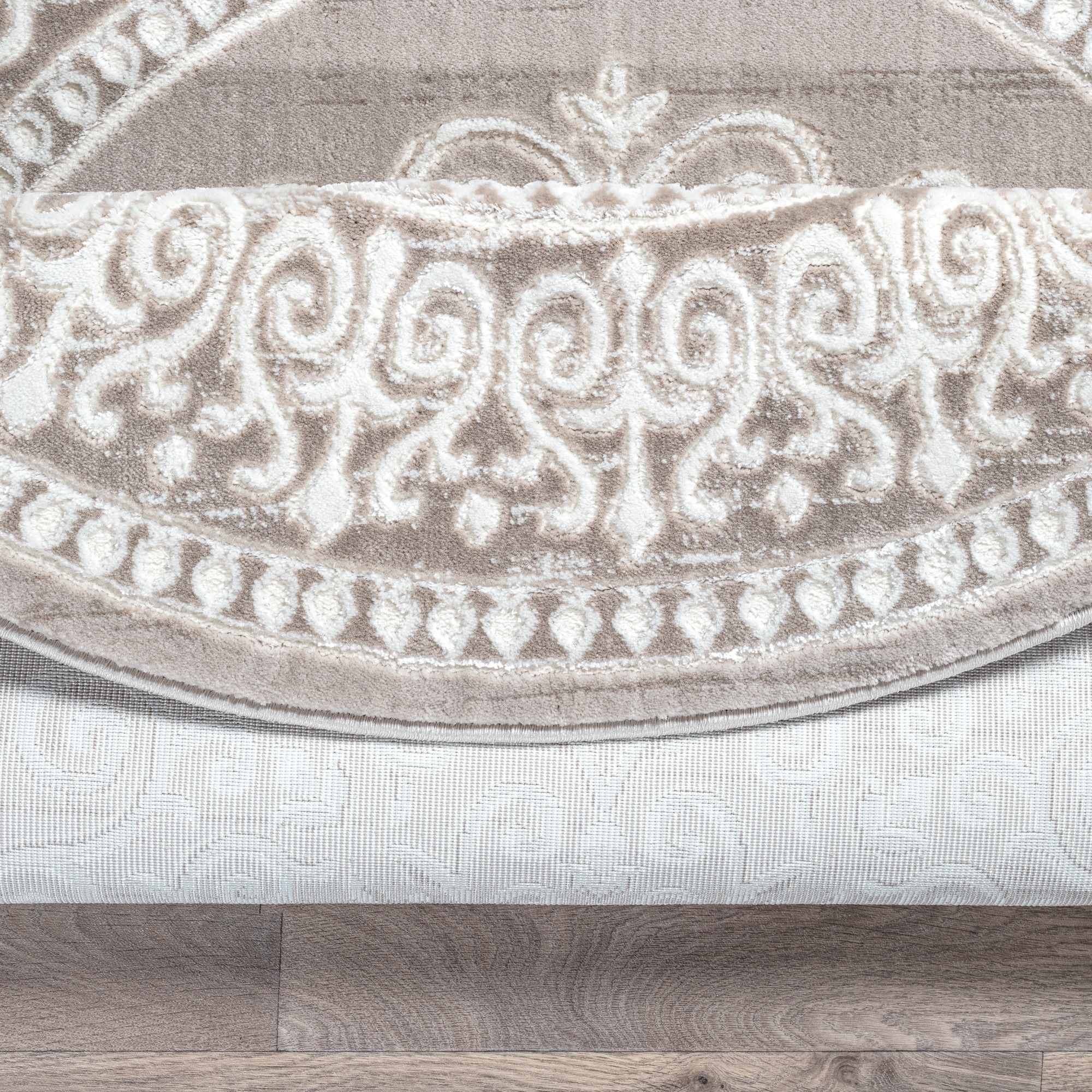 Sanat Teppich »Harmony 3204 , auch als Läufer und rund« rund 12 mm Höhe Wohnzimmer, Kurzflor, modern,  Orient Optik, Schlafzimmer
