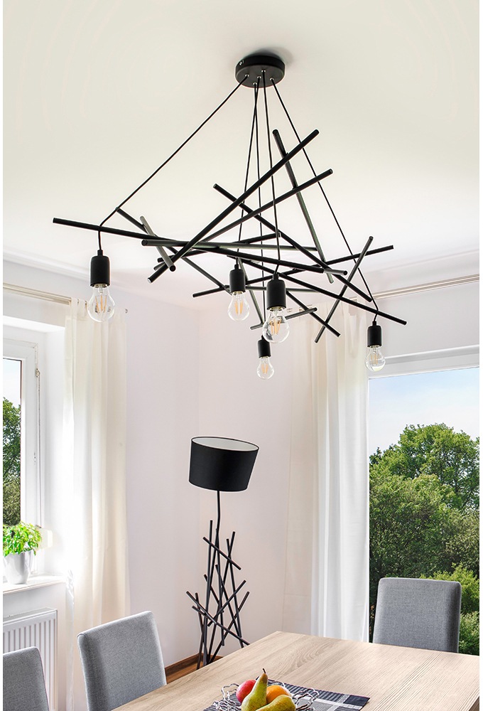 SPOT Light Pendelleuchte »GLENN«, 5 flammig, Leuchtmittel E27 | ohne Leuchtmittel, aus Metall, originelles Design, passende LM E27, Made in Europe